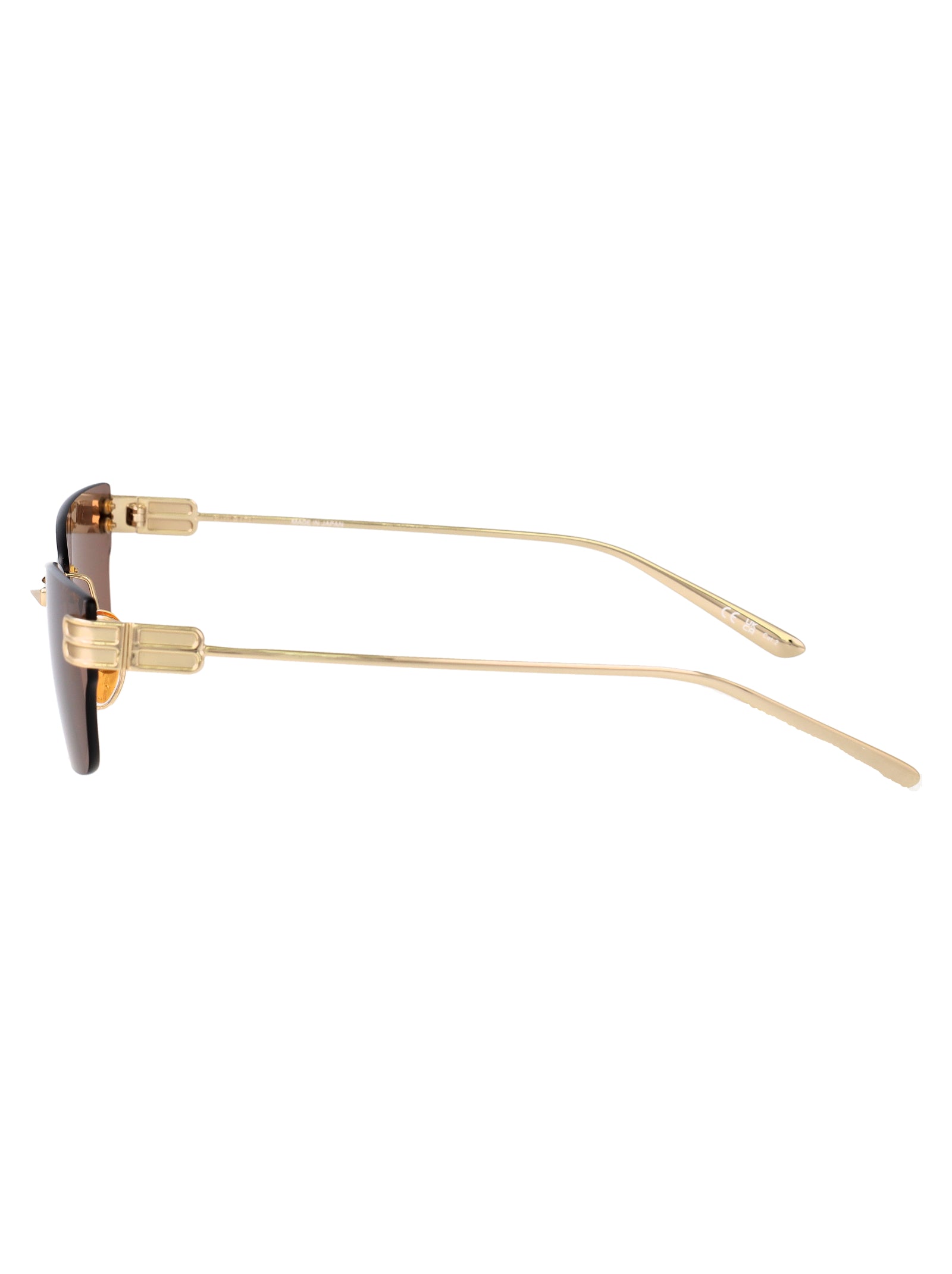 Bb0487s 004 Gold-gold-brown Metal Sunglasses