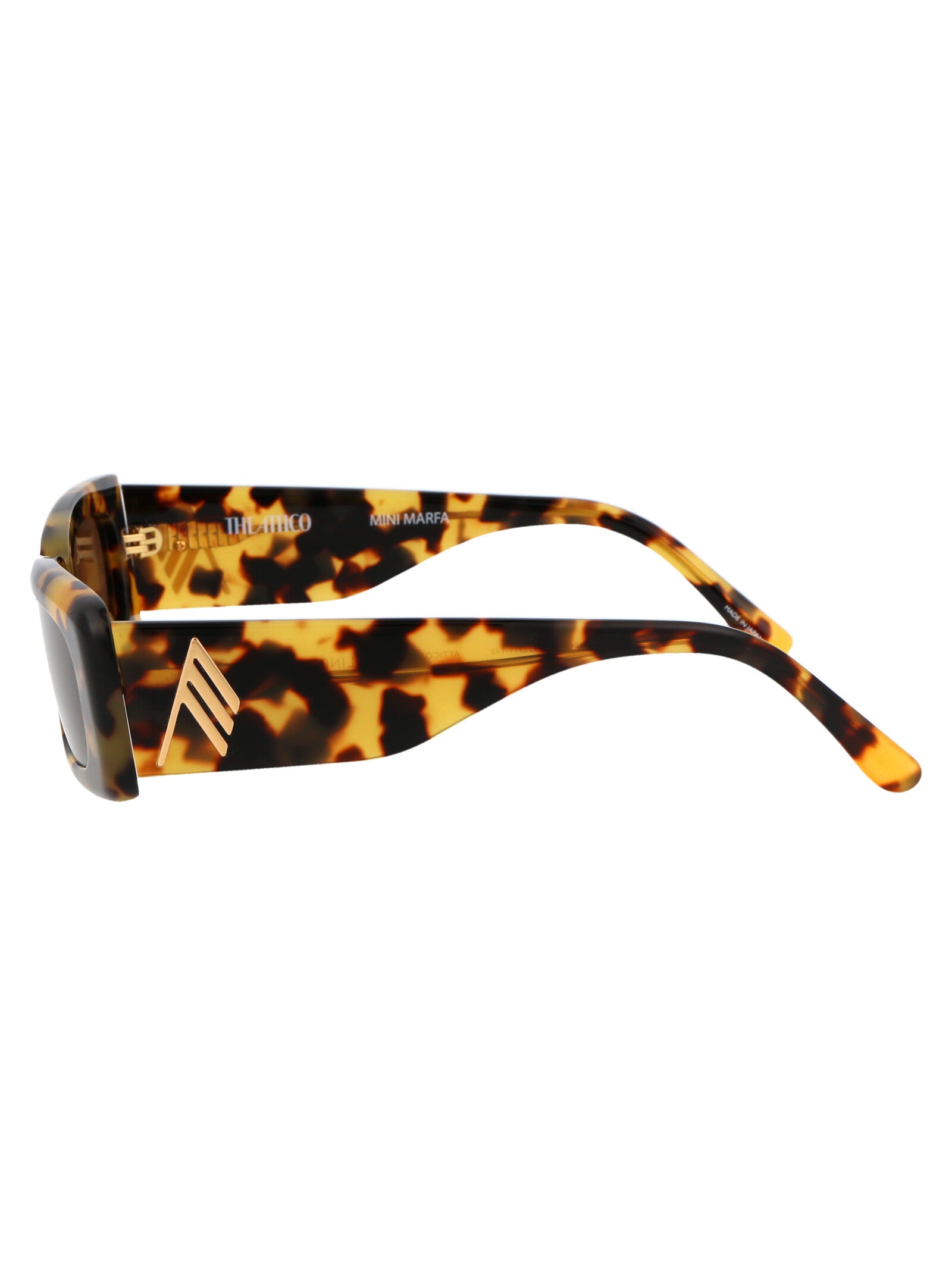 Attico16c14sun C14 T-shell/yellowgold/brown Acetate Sunglasses