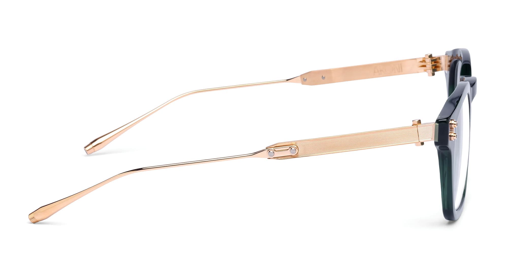 Wise - Deep Emerald Green 12k Gold Rx (45) Acetate Eyeglasses
