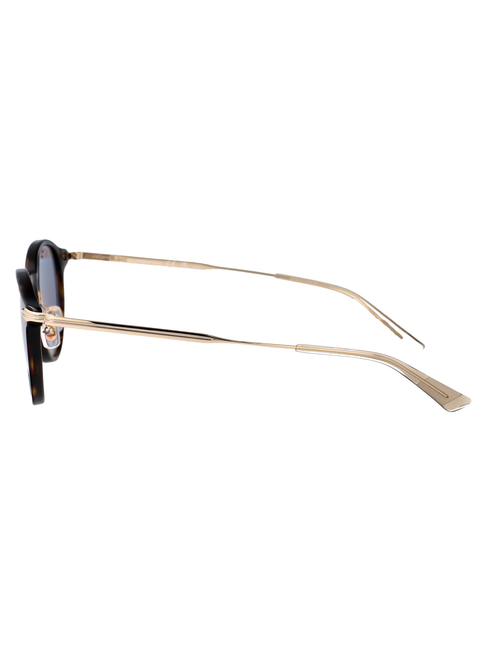 Havana-gold-light Blue Metal Sunglasses