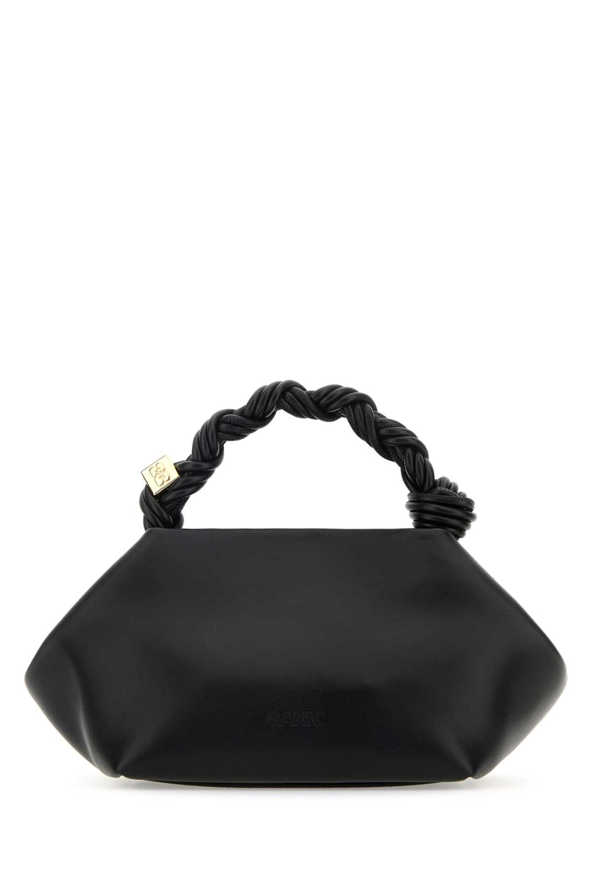 Black Recycled Leather Pu Polyester Borse A Mano