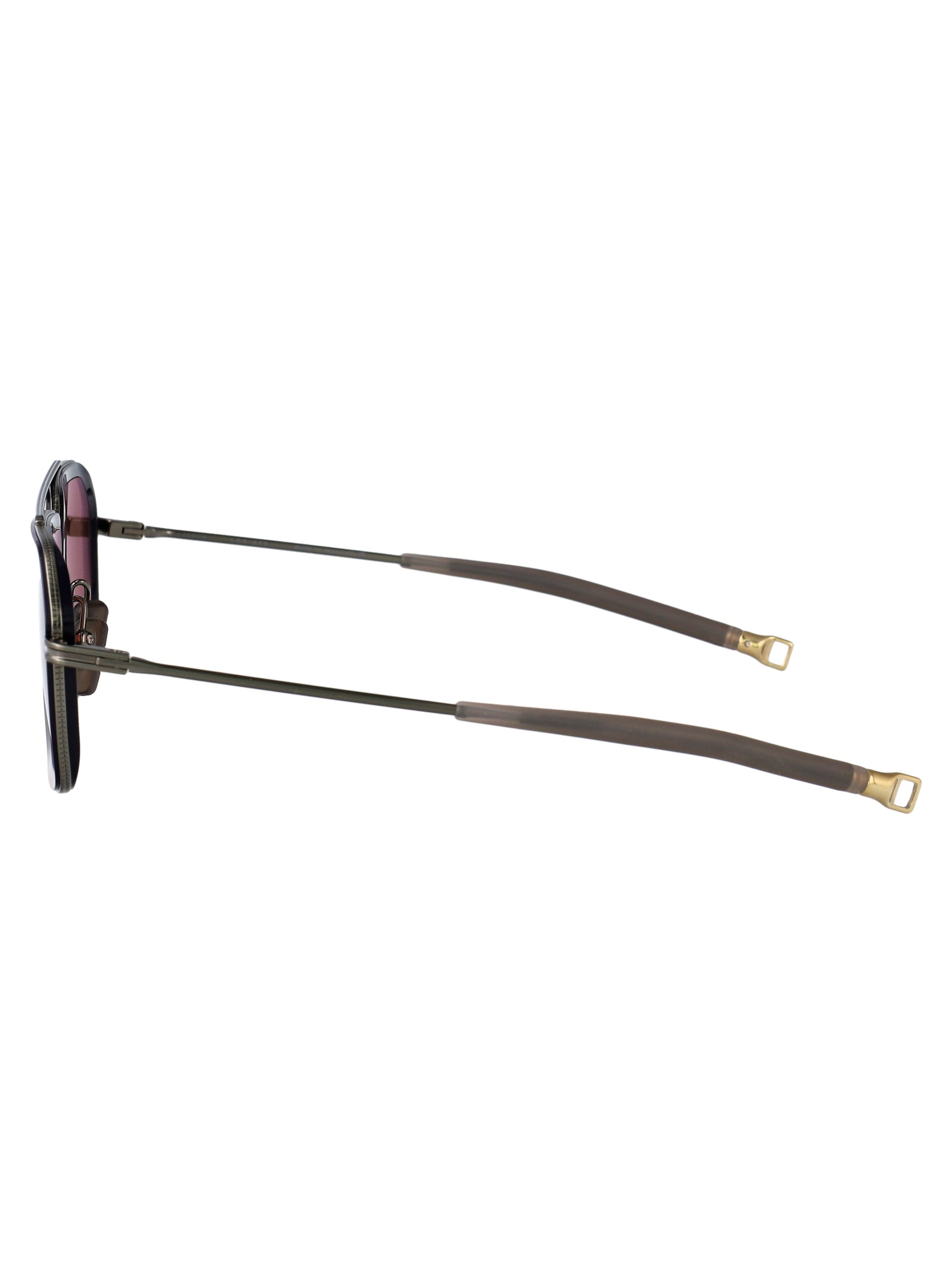 Dls433-A-01 01 Brushed Antique Silver - Navy Metal Sunglasses