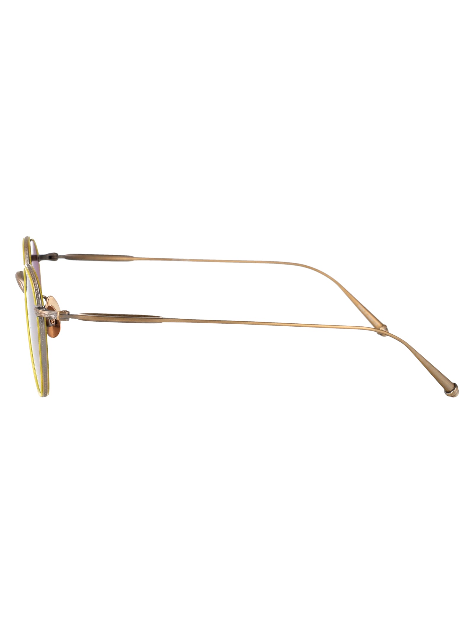 M3085-I Ag-Ylw Antique Gold - Yellow Brown Metal Sunglasses