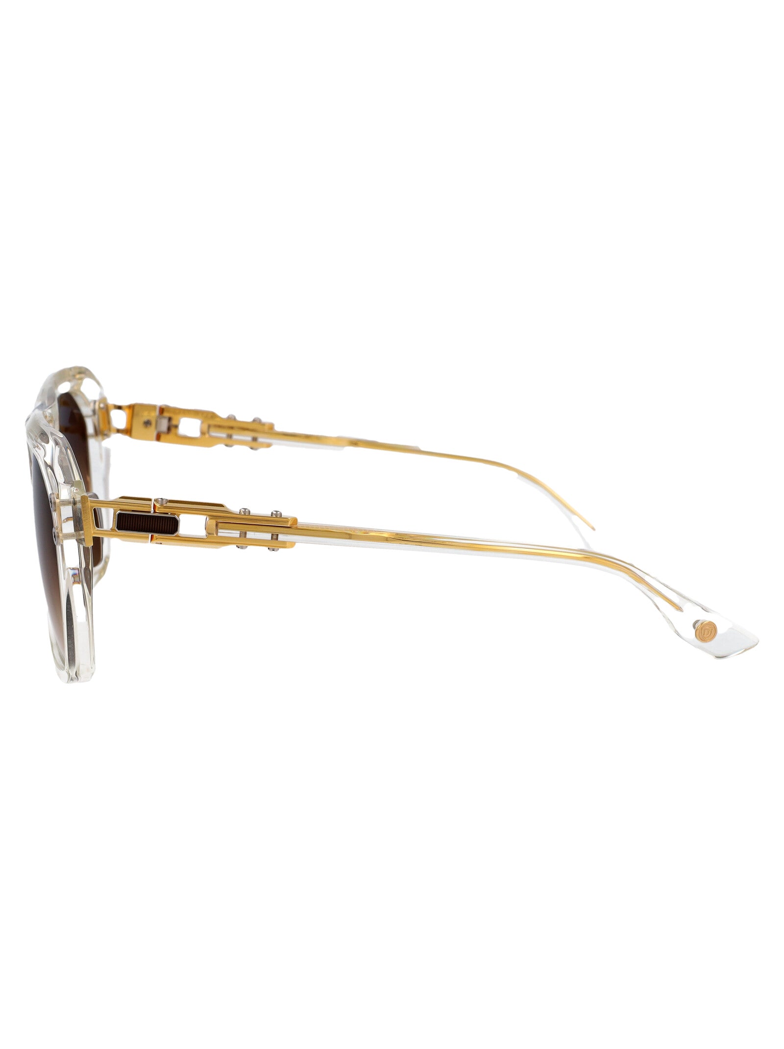 Dts417-A-02 02 Crystal Clear - Yellow Gold Gradient Acetate Sunglasses
