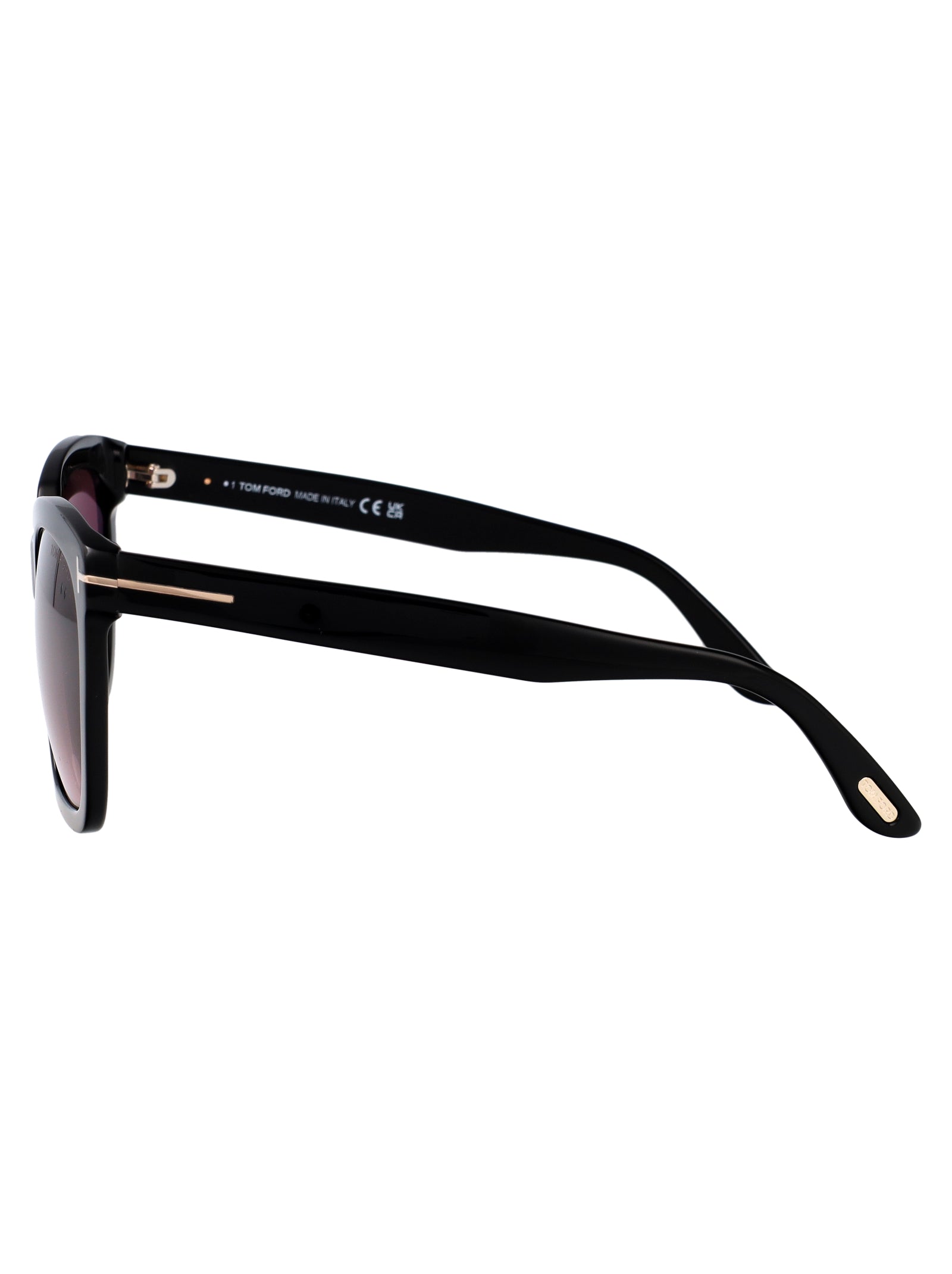 Ft0502 01t Nero Lucido / Bordeaux Grad Acetate Sunglasses