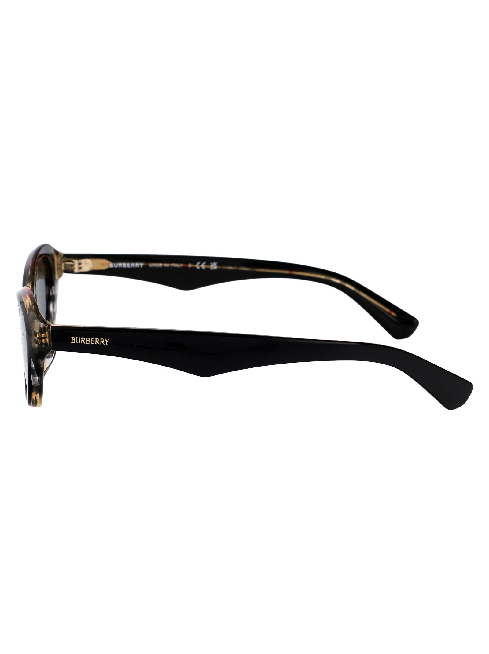 Check Black Acetate Sunglasses