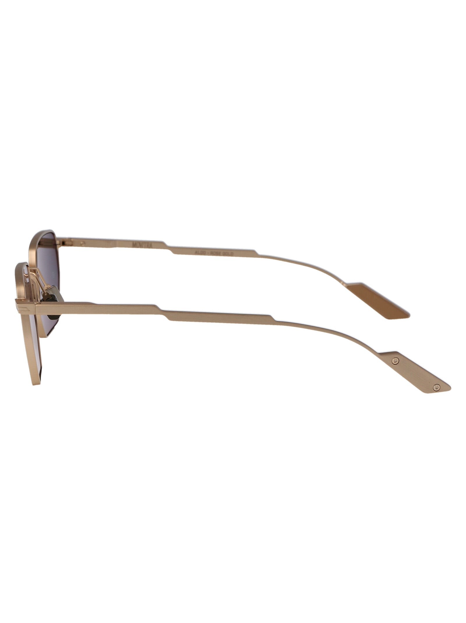 Aldo Rose Gold Green Gry Gun With Gradient Flash Lenses Acetate Sunglasses