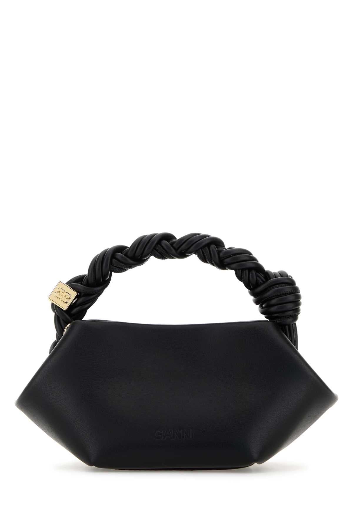Black Recycled Leather Pu Polyester Borse A Mano