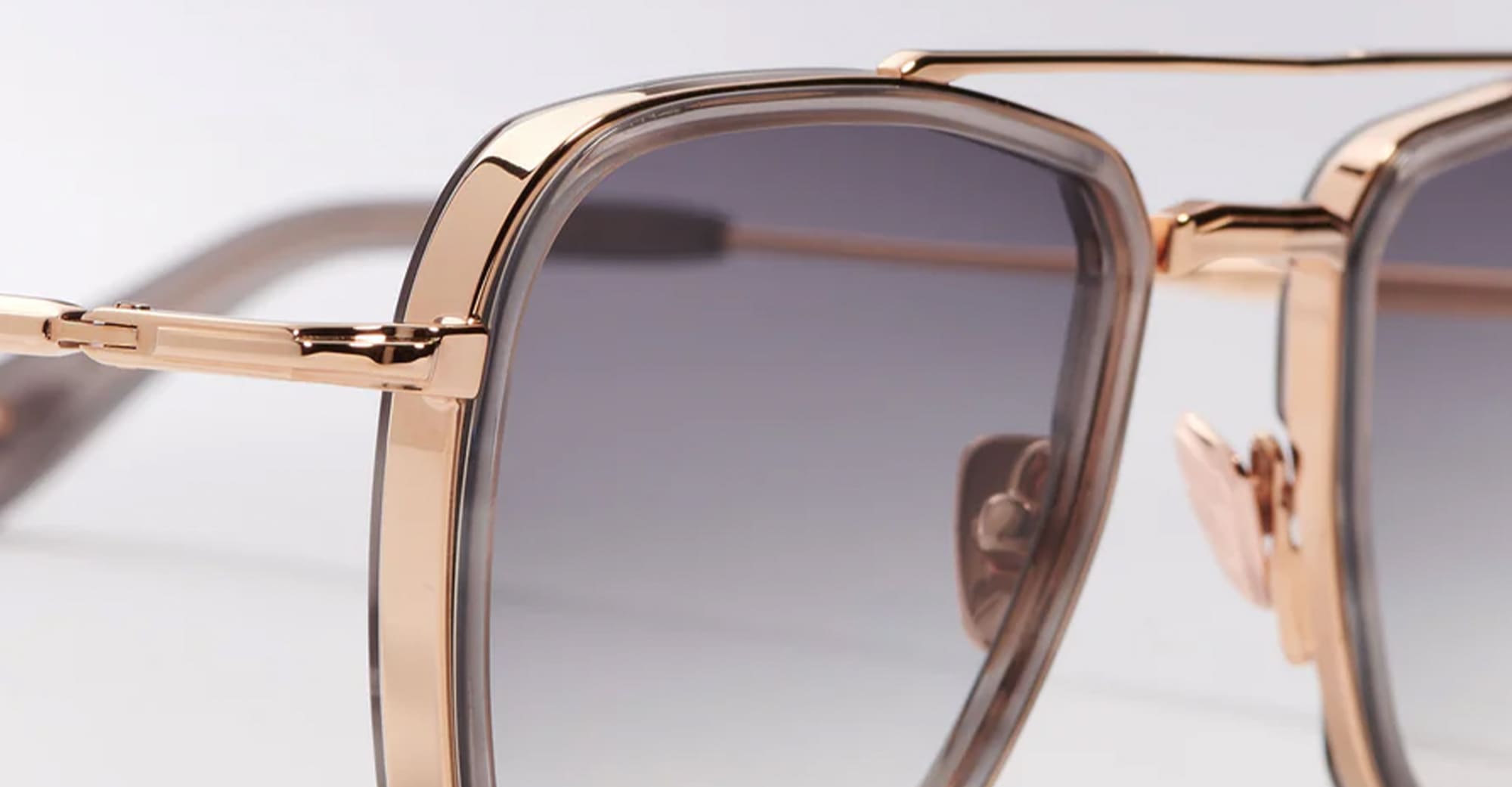 Ewan - C154 Workman Grey Rose Gold 18k Metal Sunglasses