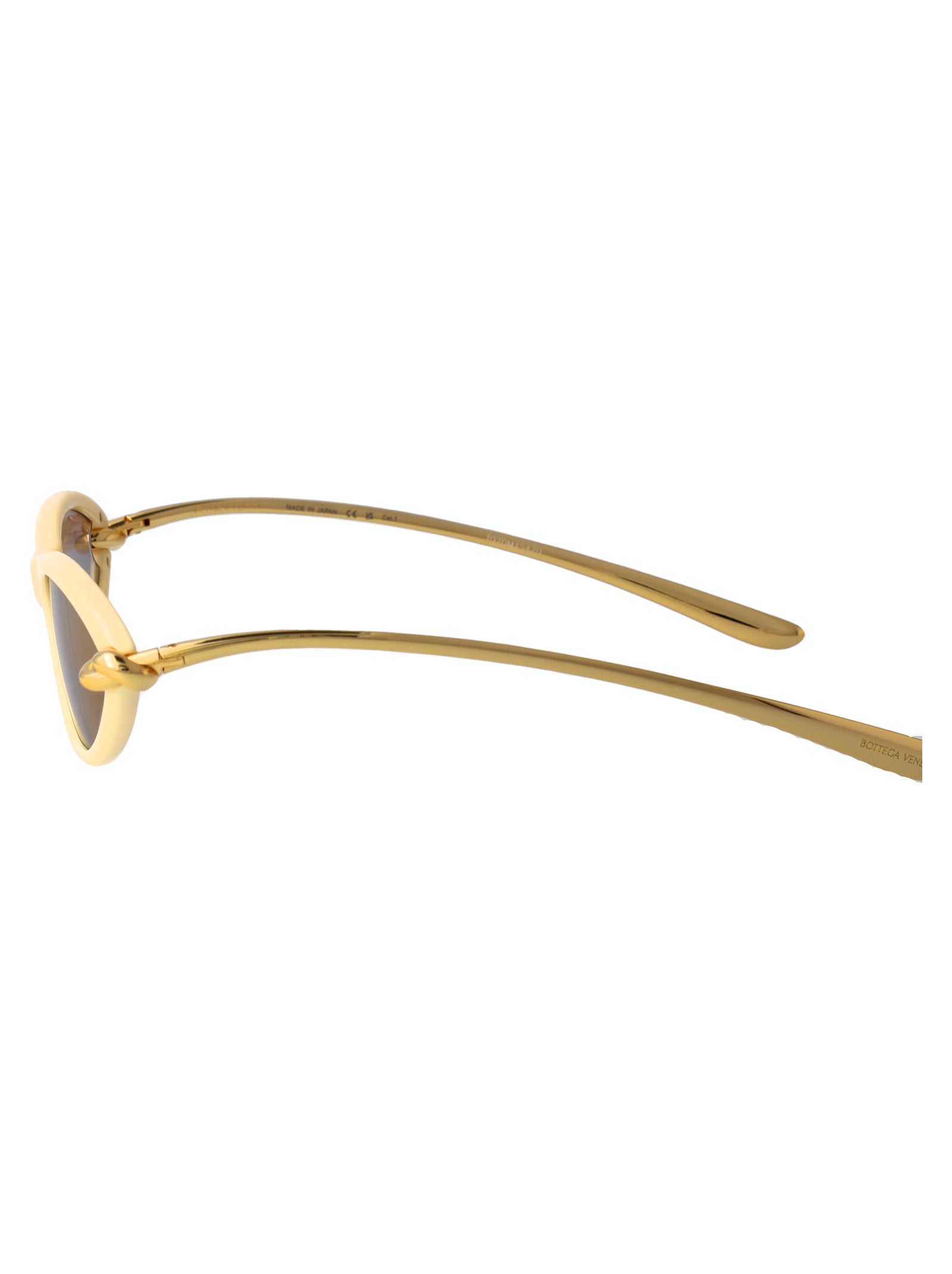 Beige-gold-grey Injected Sunglasses