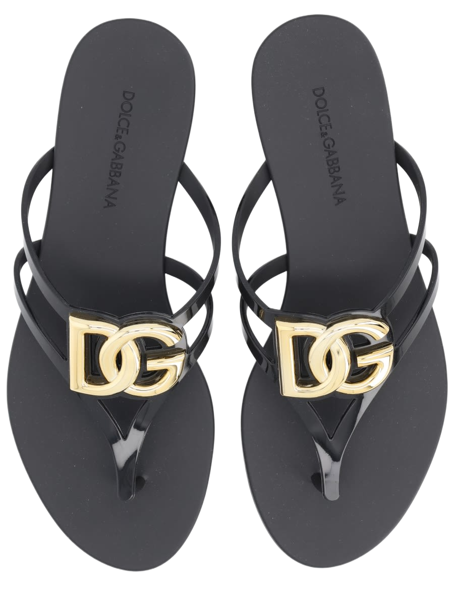 Slide With Logo Black Tpu Sandal