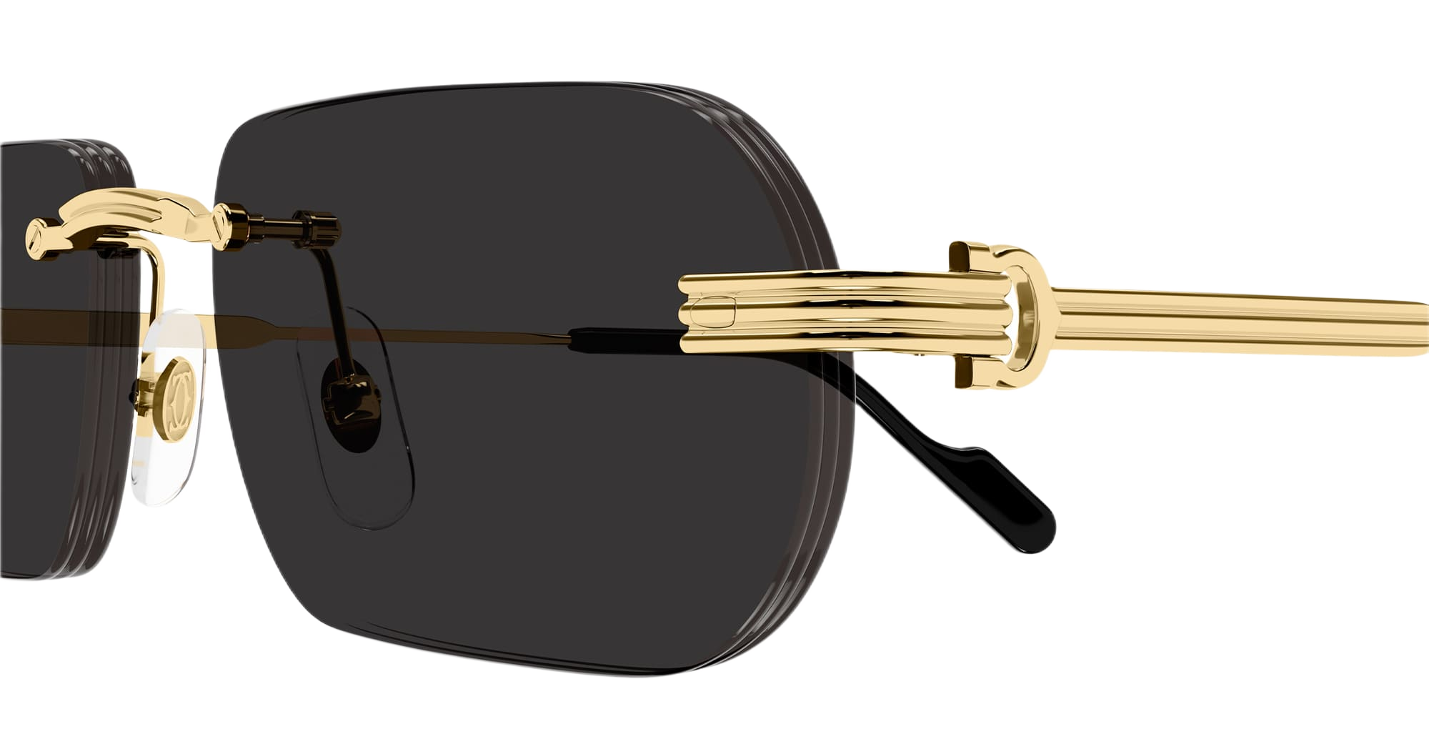 Signature C De Cartier Ct0577s-001 - Gold Grey Metal Sunglasses