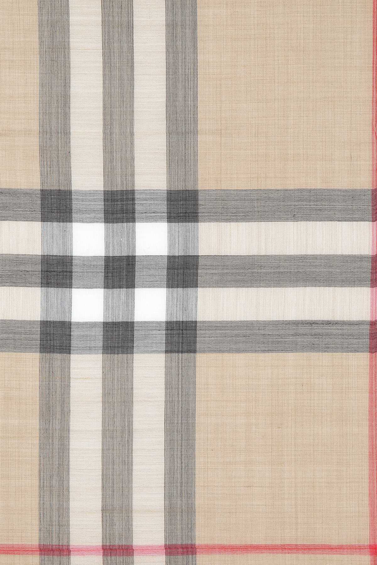 Archivebeige Wool Mulberry Silk Sciarpe E Foulard