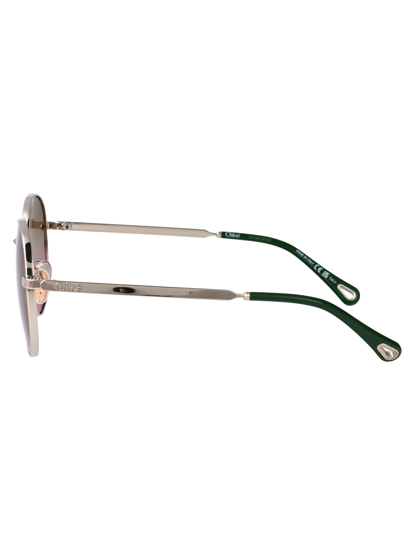 Ch0325s 002 Silver-silver-green Metal Sunglasses