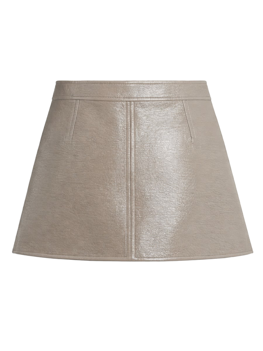Miniskirt Reedition Brown Cotton Polyurethane Elastane Skirt