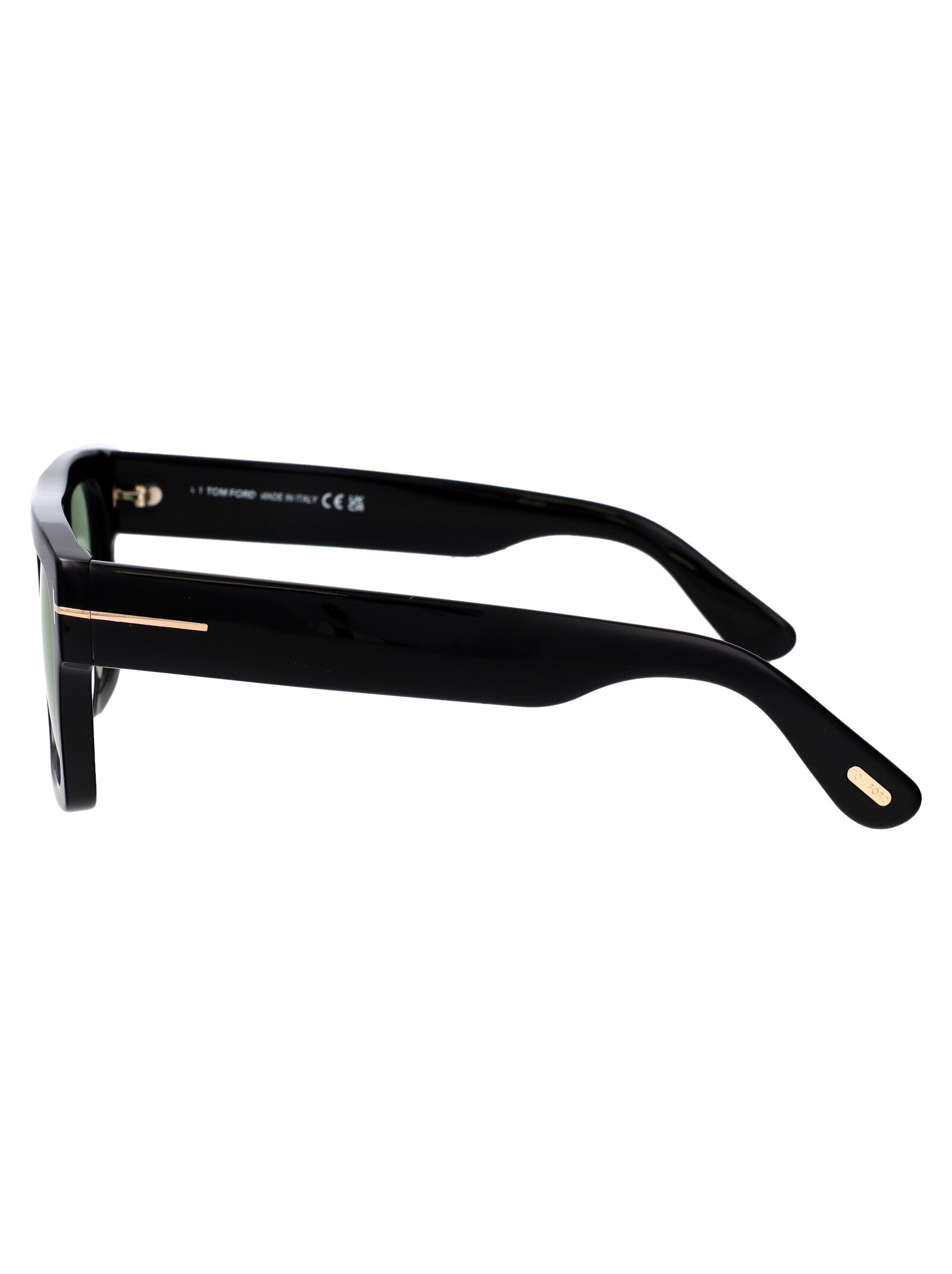 Ft0711 01n Nero Lucido / Verde Acetate Sunglasses