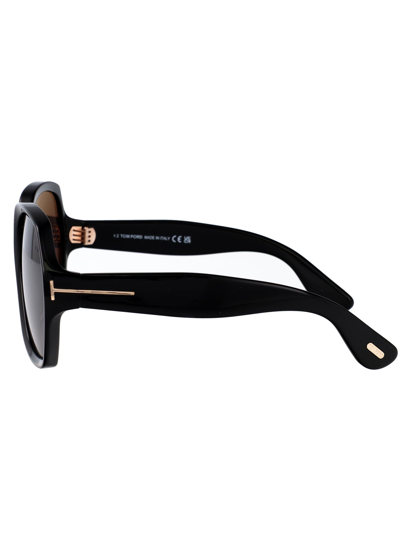 Ft1221 01a Nero Lucido / Fumo Acetate Sunglasses