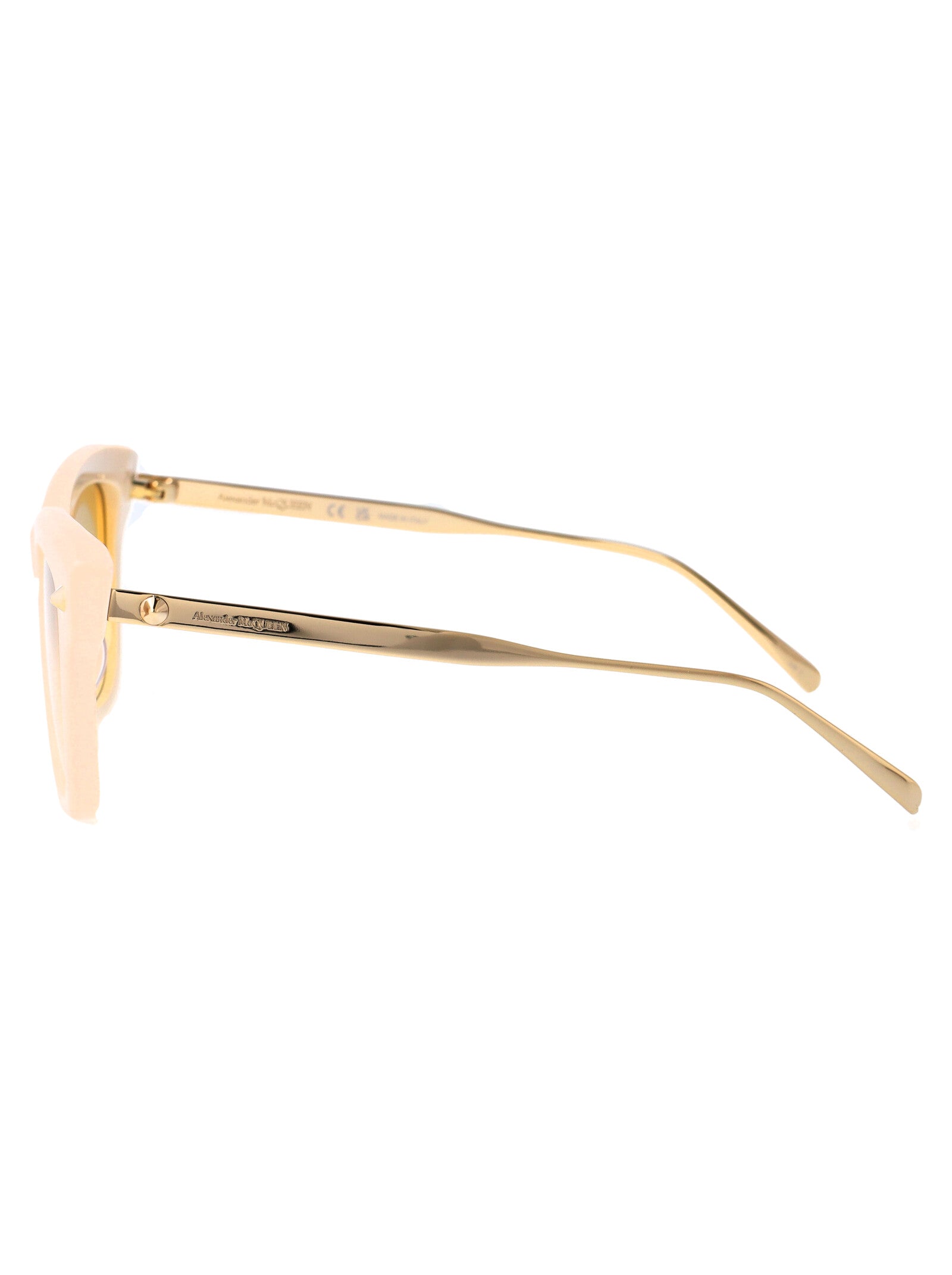 Am0483s 004 Ivory-gold-yellow Metal Sunglasses