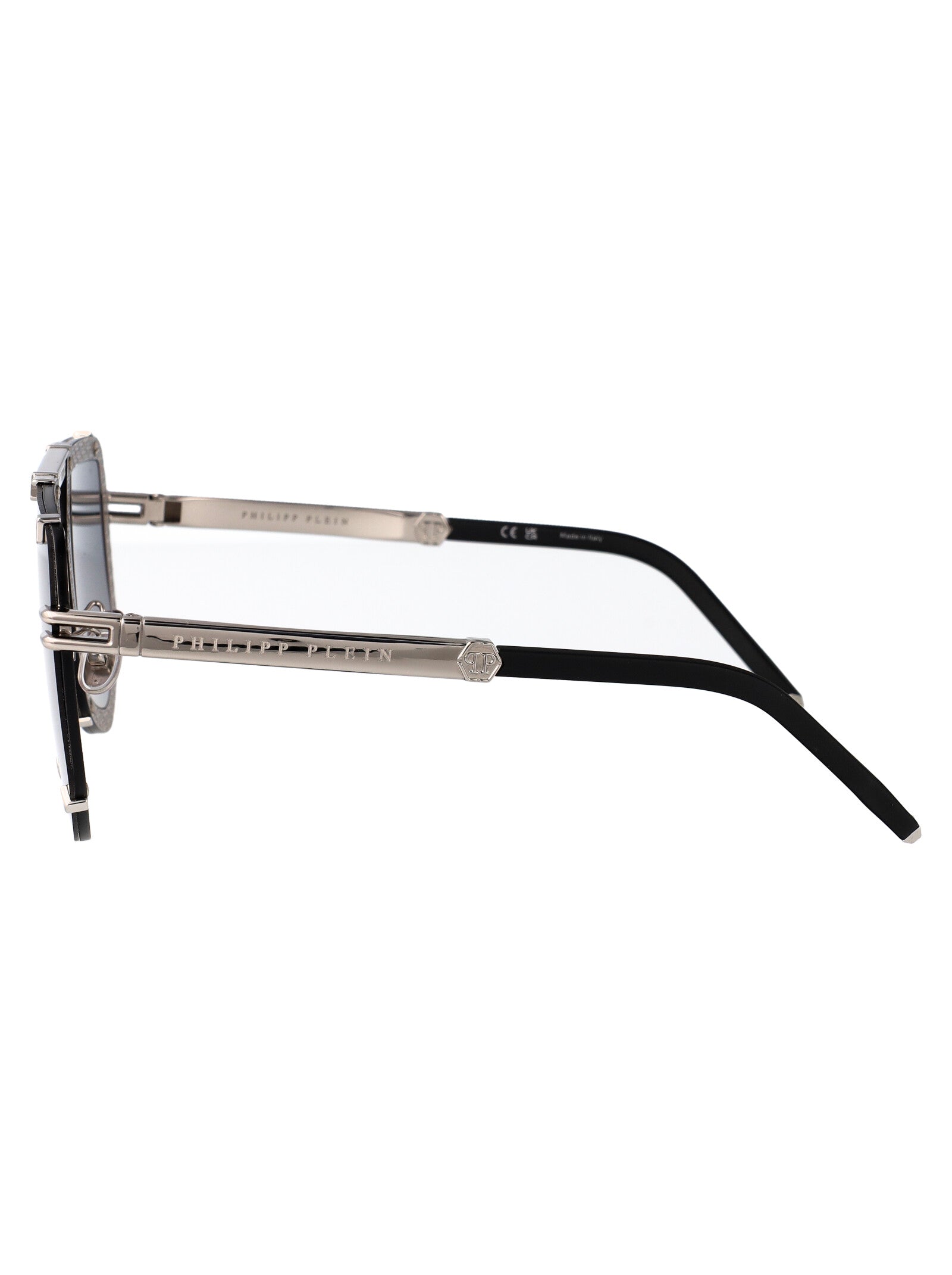 Spp132 0k07 Silver Black Metal Sunglasses