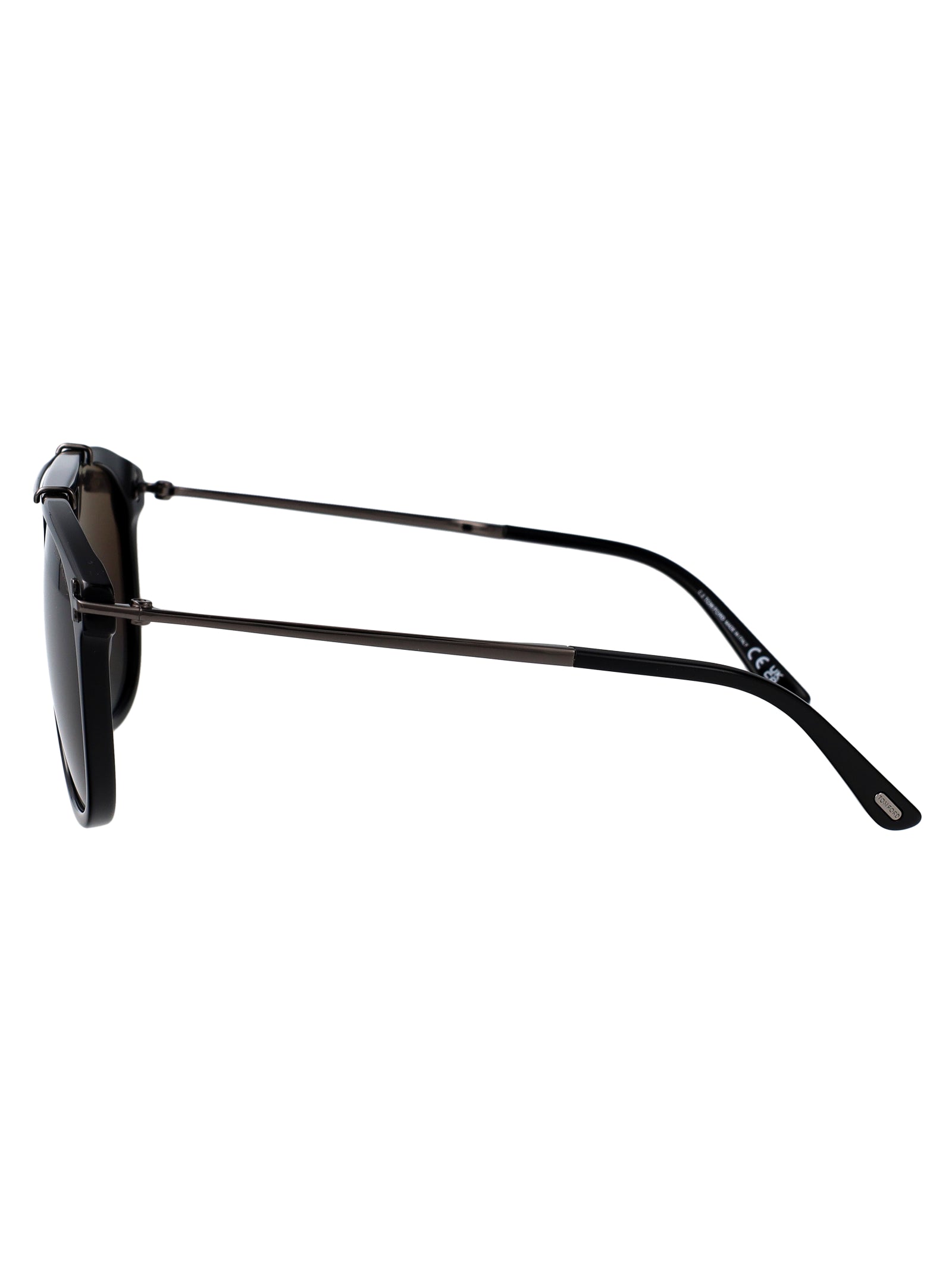 Ft1306 01a Nero Lucido / Fumo Acetate Sunglasses