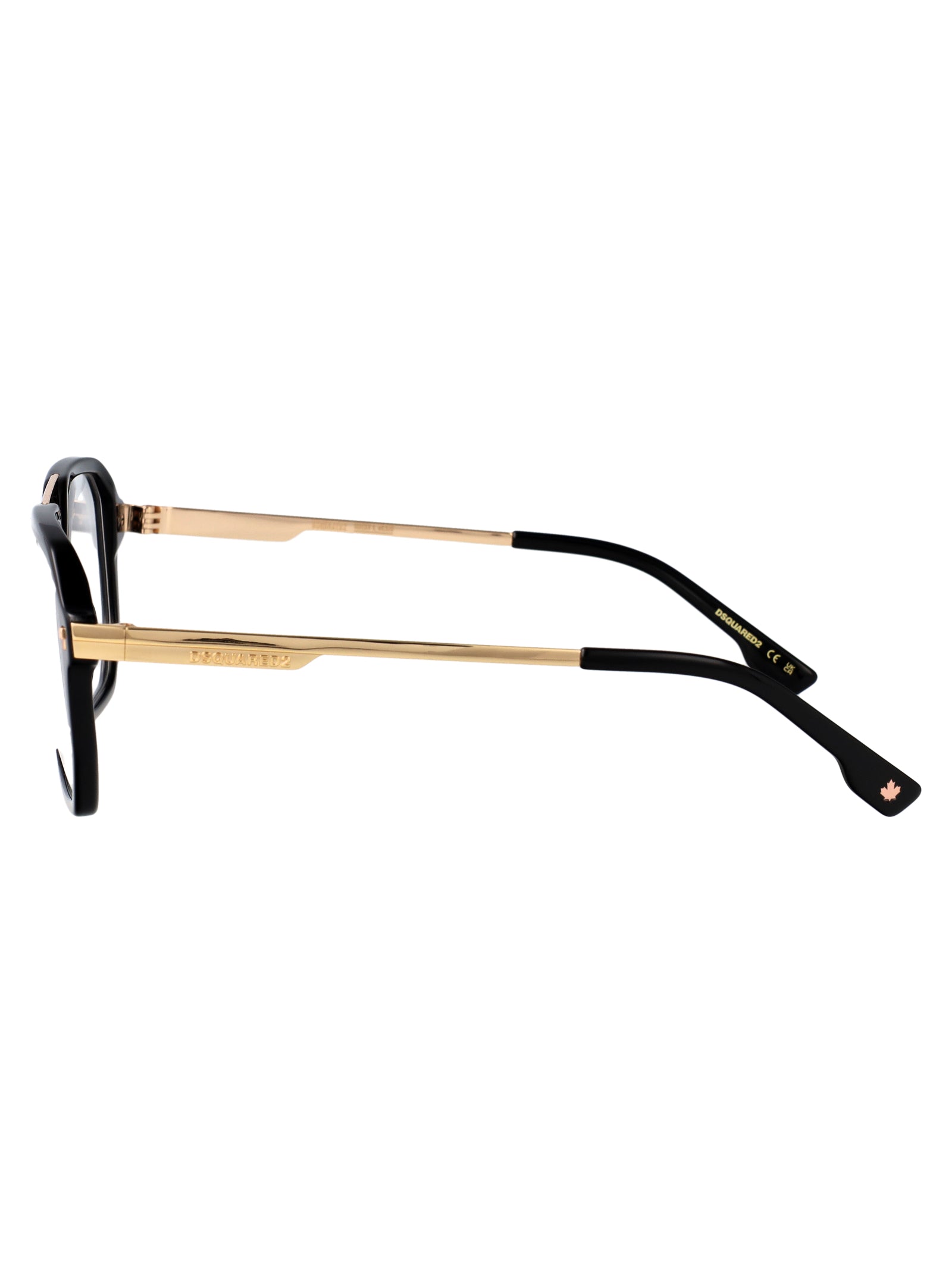 D2 0123 2m2 Black Gold Acetate Optical