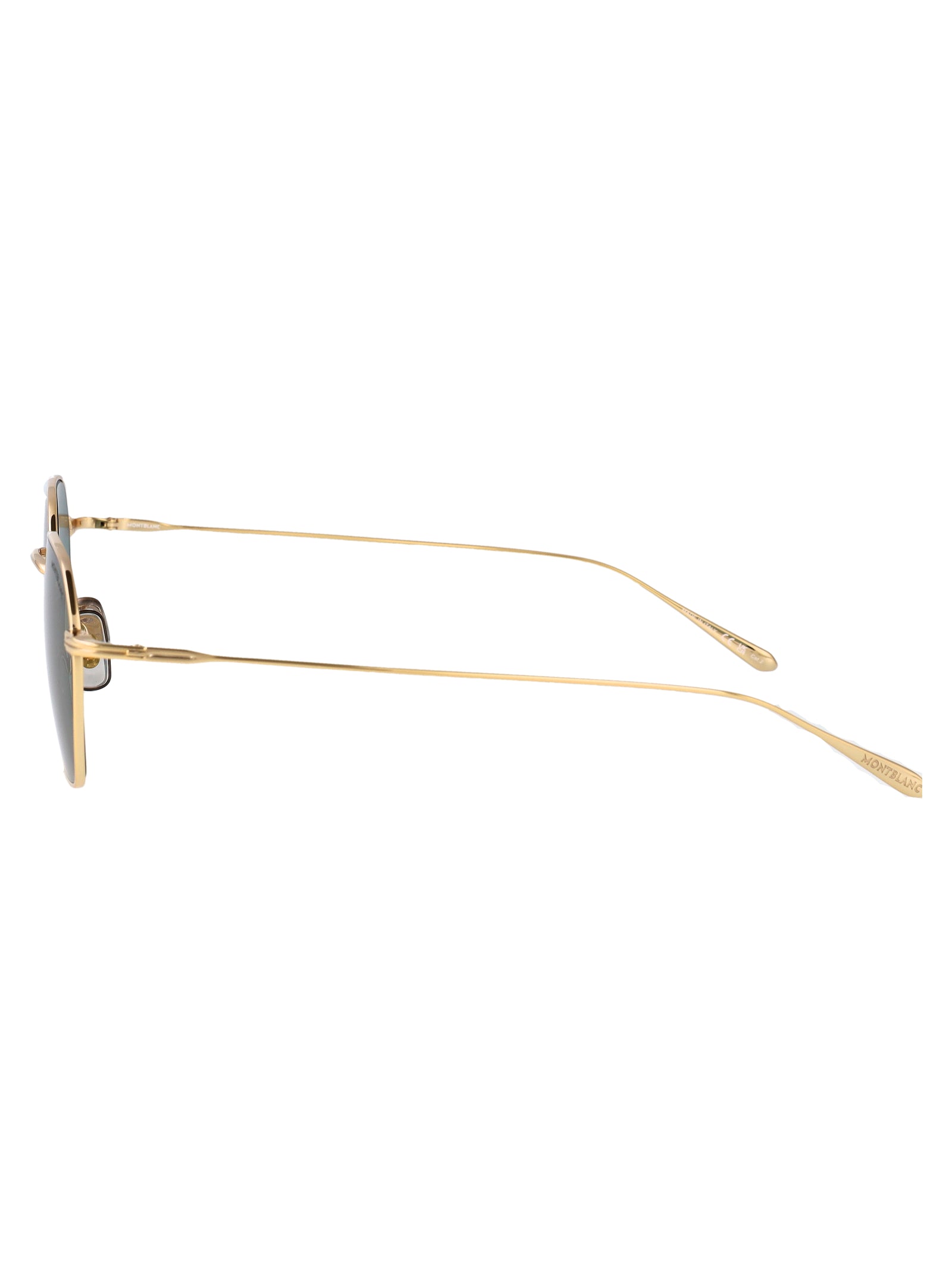 Mb0472s 004 Gold-gold-green Metal Sunglasses