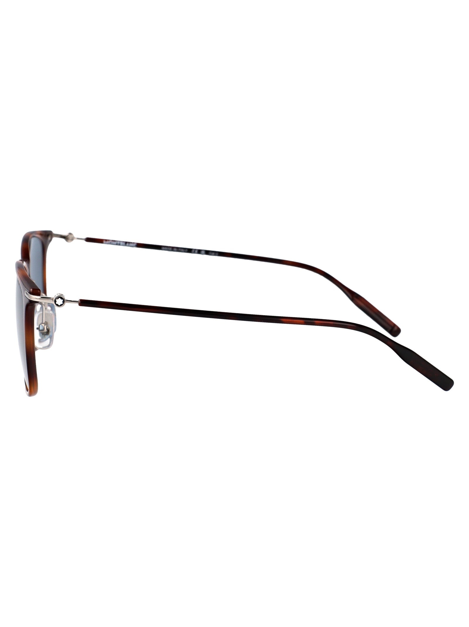 Mb0354s 004 Havana-silver-blue Metal Sunglasses