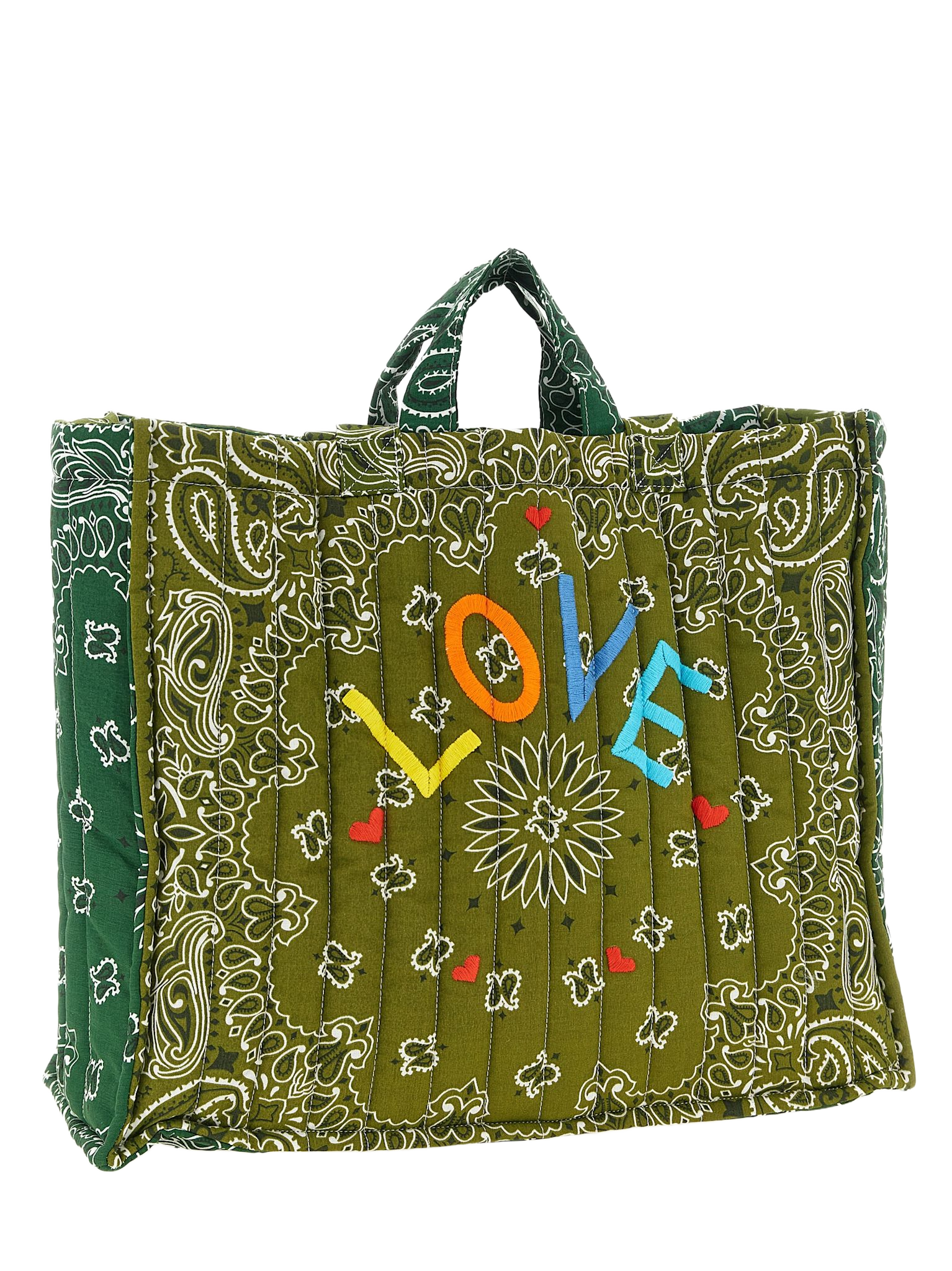 Cabas maxi shopping bag Green Cotton Tote