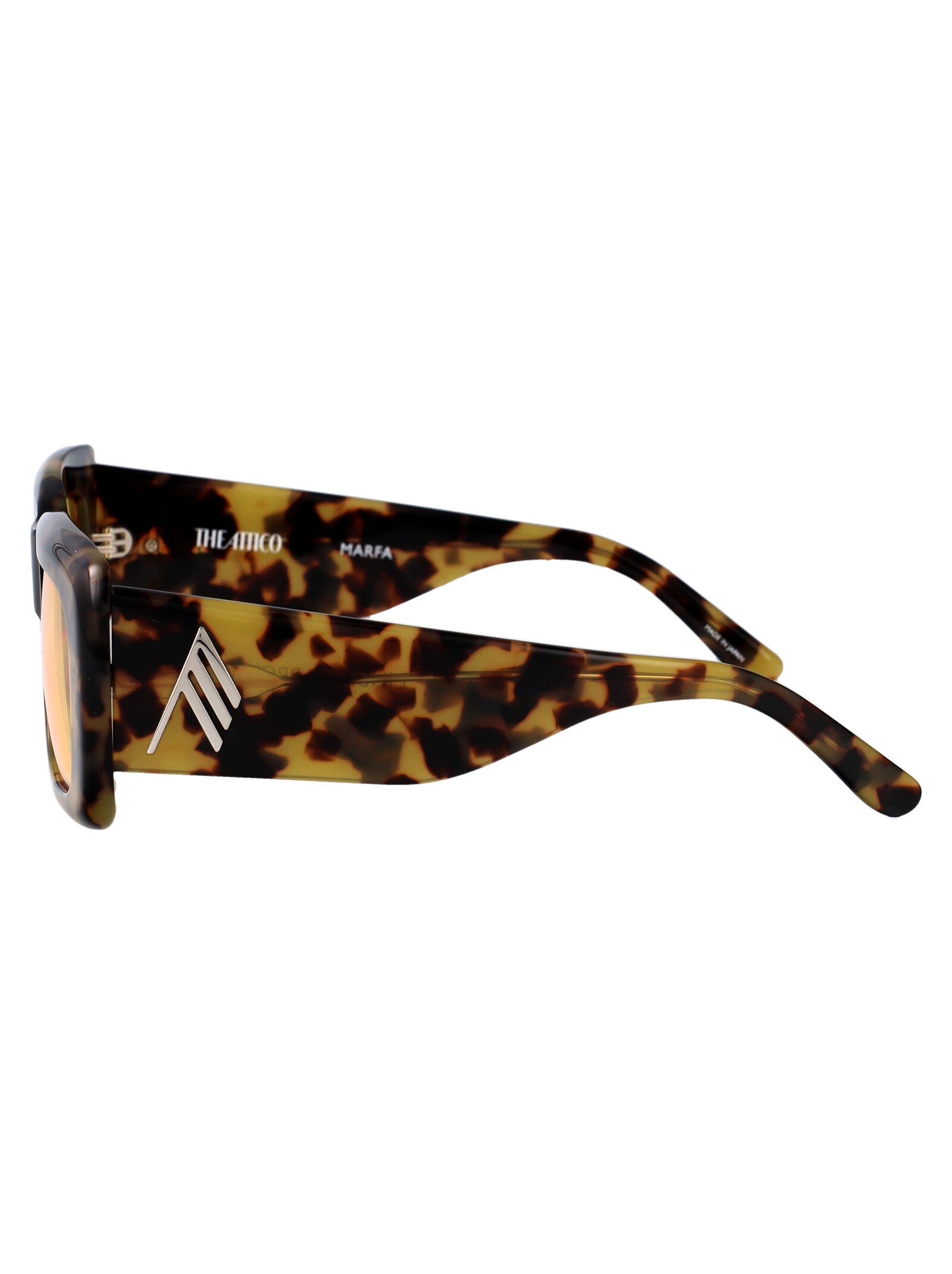 Attico3c28sun C28 T-shell/silver/yellow Acetate Sunglasses