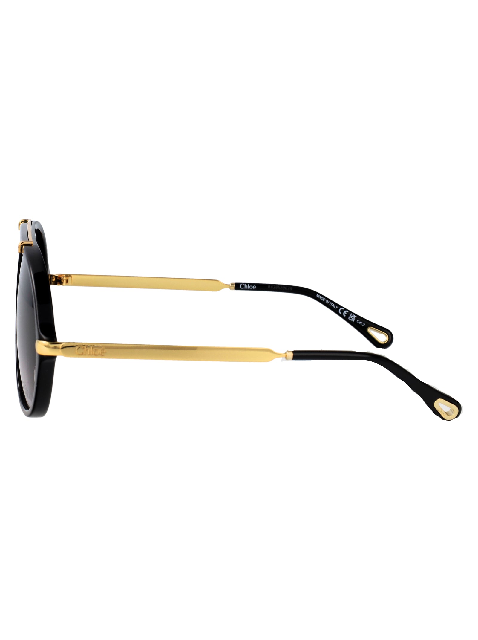 Black-gold-grey Acetate Sunglasses
