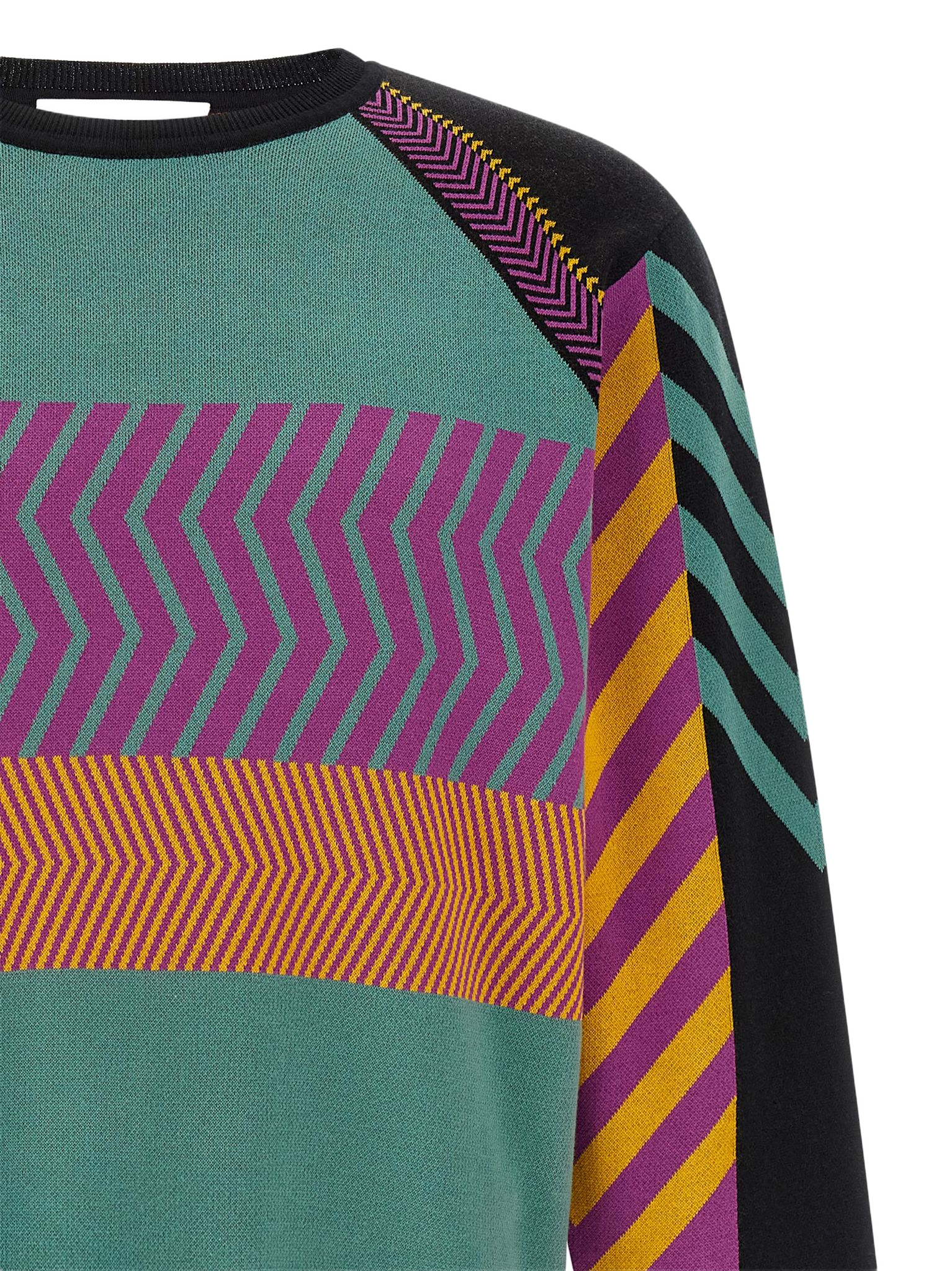 Gizi Panelled sweater Multicolor Cotton Sweater, Cardigans