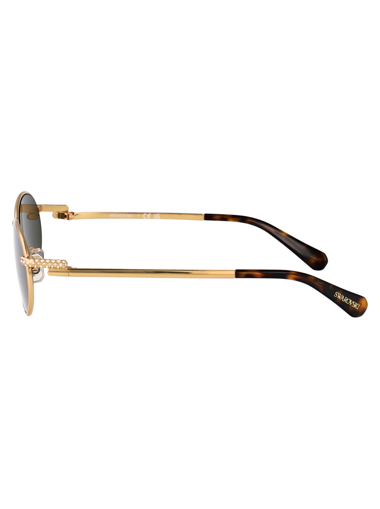 0sk7033 Gold Metal Sunglasses