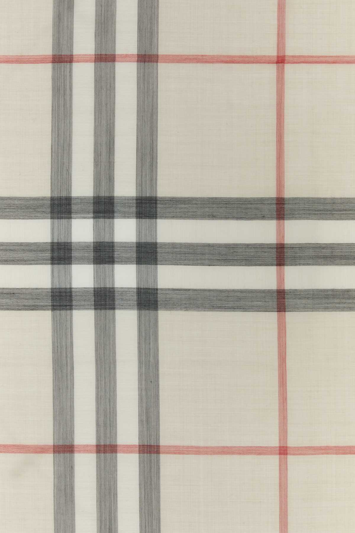 Stonecheck Wool Mulberry Silk Sciarpe E Foulard