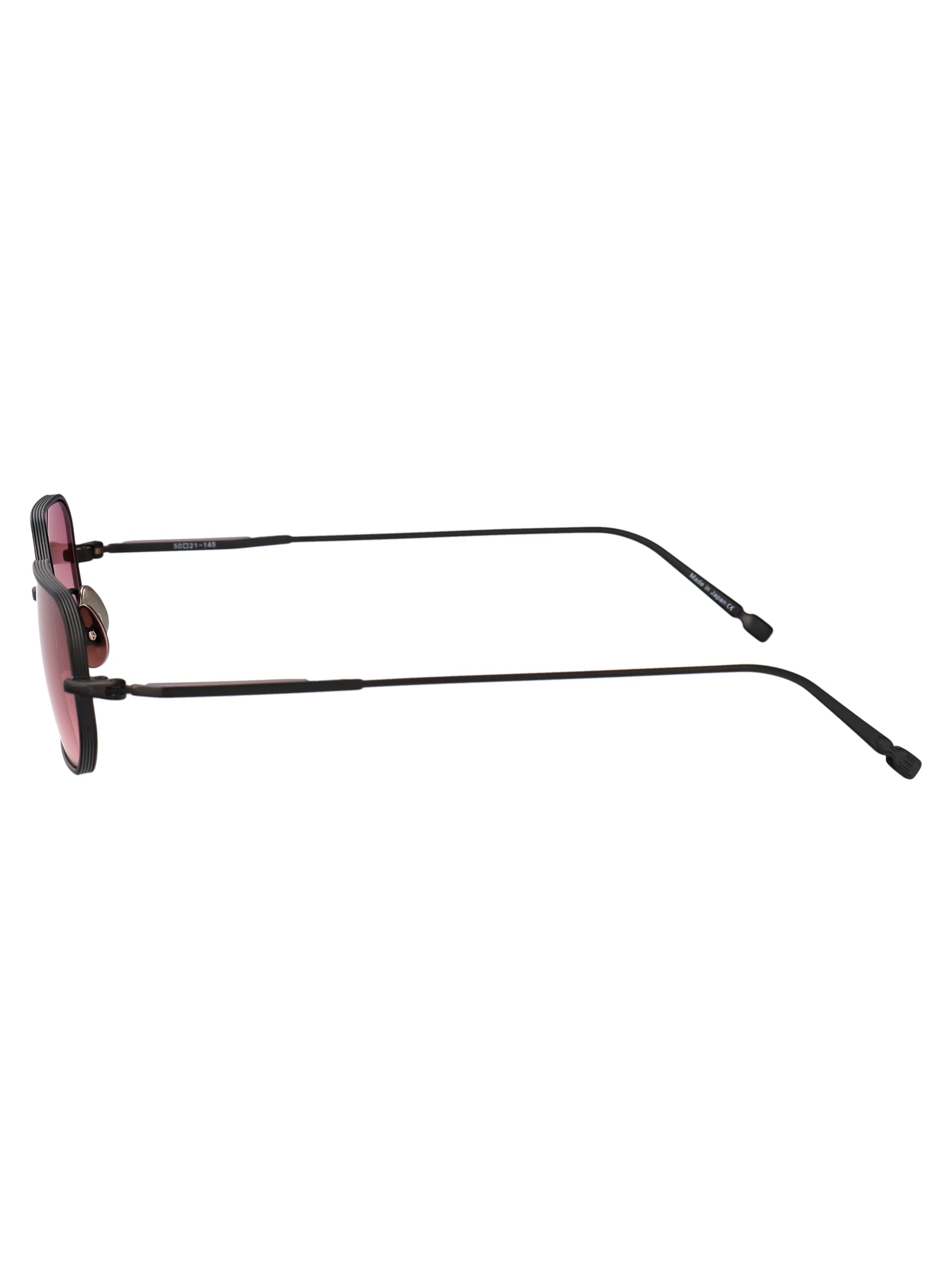 Matte Black Rose Gradient Metal Sunglasses