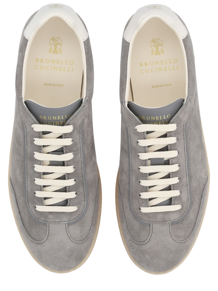 Suede Sneaker Grey Calf Leather