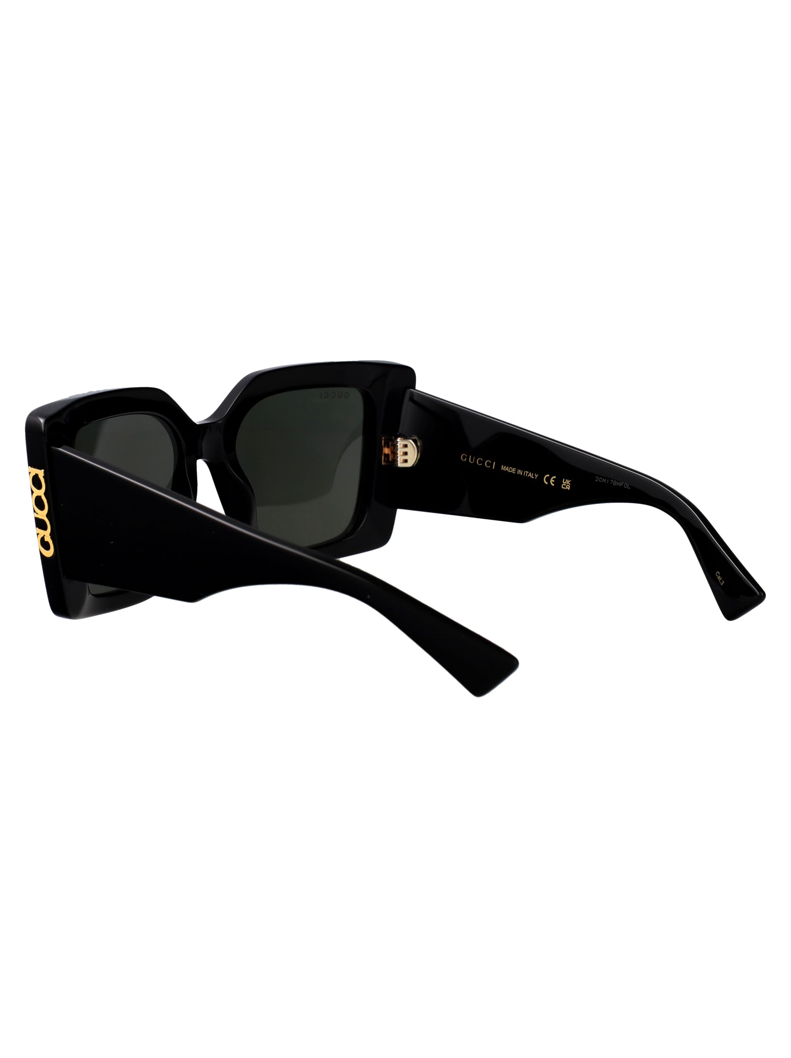 Black-black-grey Acetate Sunglasses