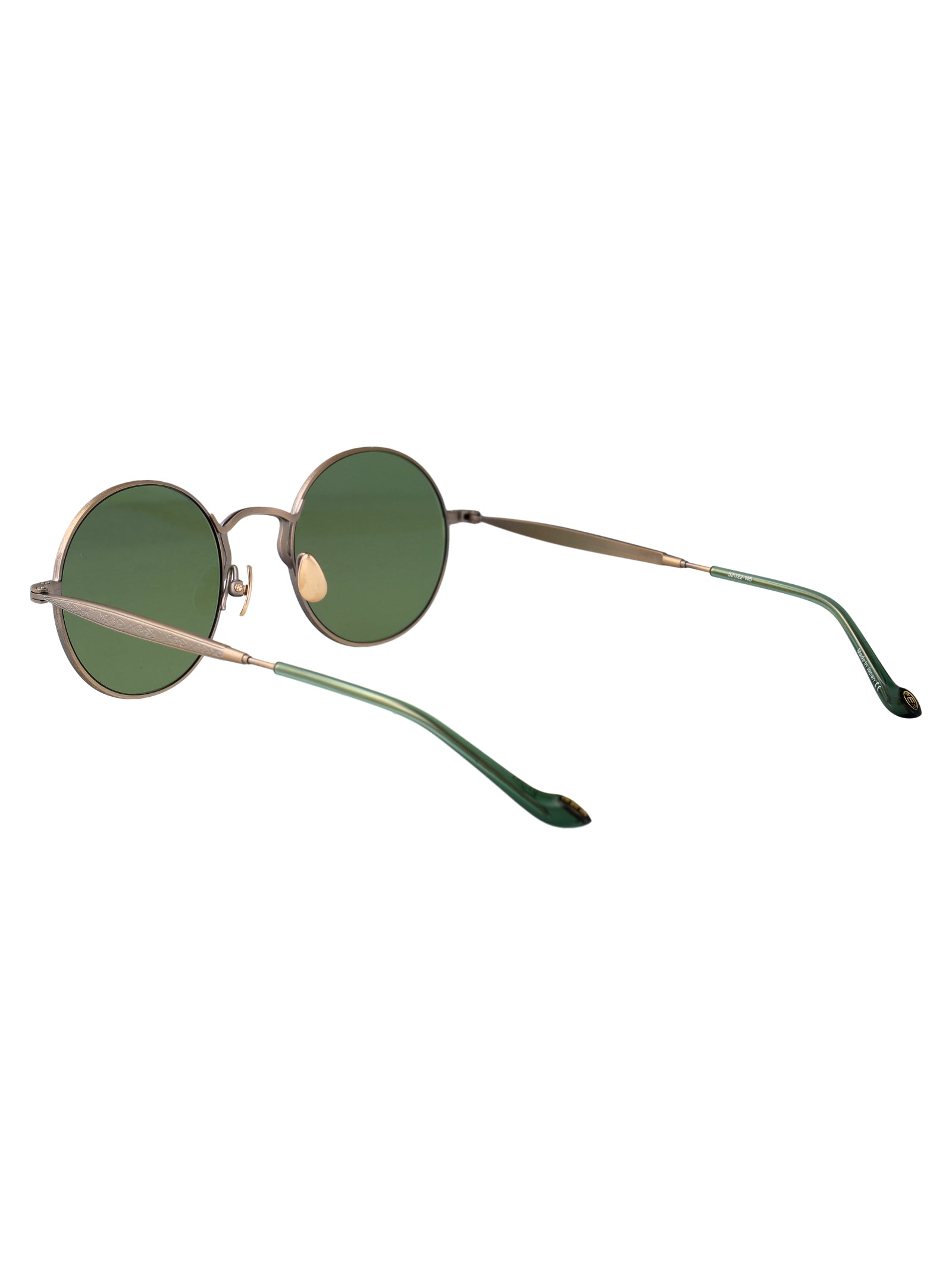 2809h-V2 Ag-Bgn Antique Gold - Bottle Green G-15 Metal Sunglasses