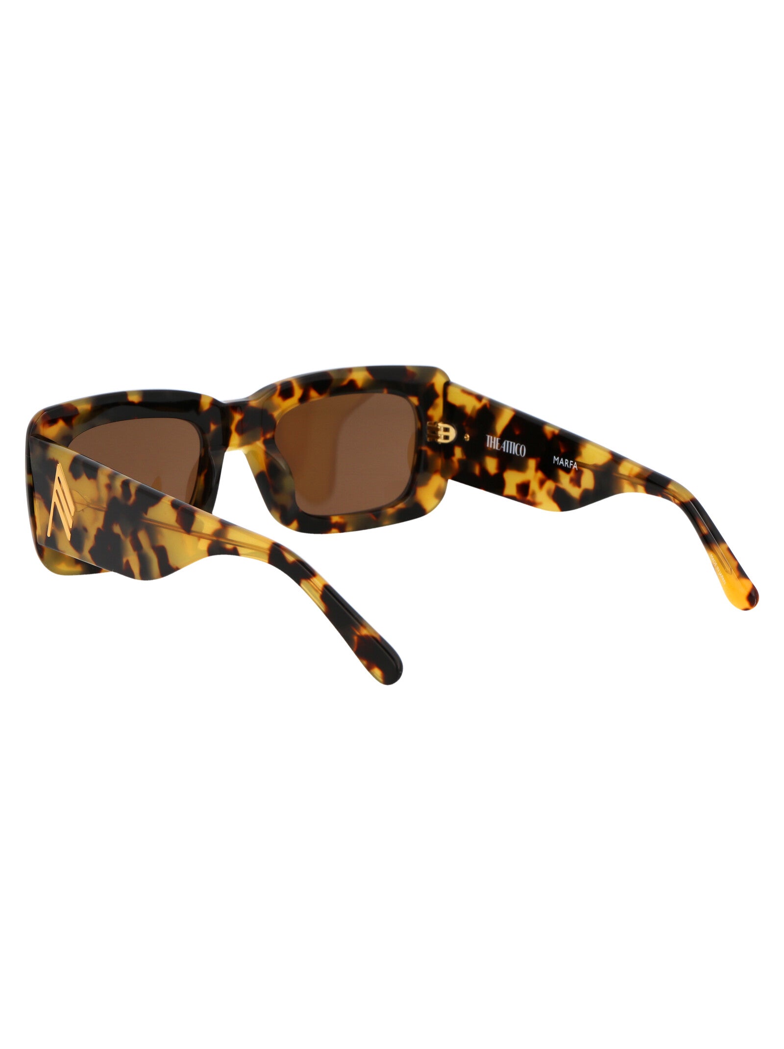 Attico3c21sun C21 T-shell/yellowgold/brown Acetate Sunglasses