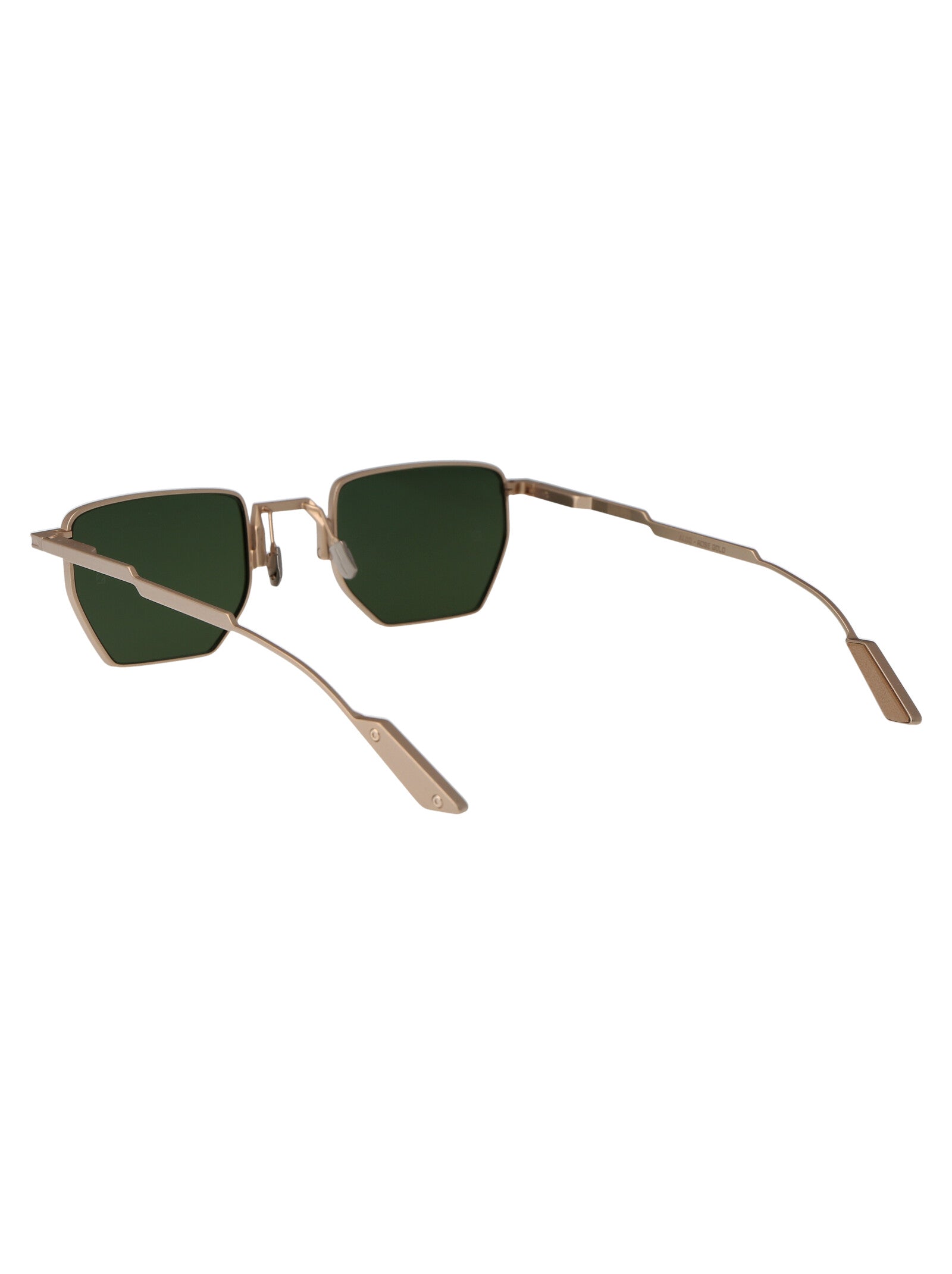 Aldo Rose Gold Green Gry Gun With Gradient Flash Lenses Acetate Sunglasses