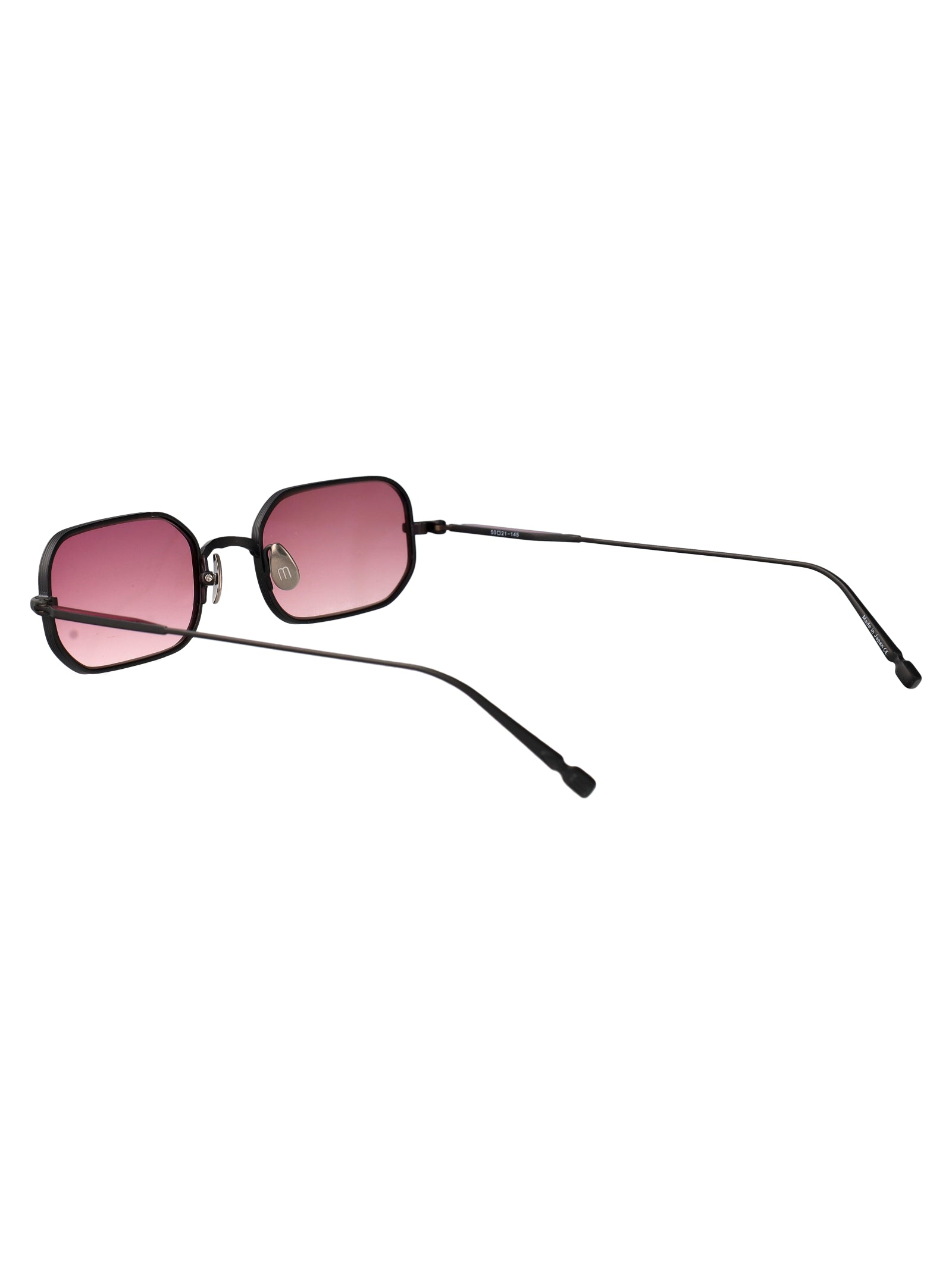 Matte Black Rose Gradient Metal Sunglasses
