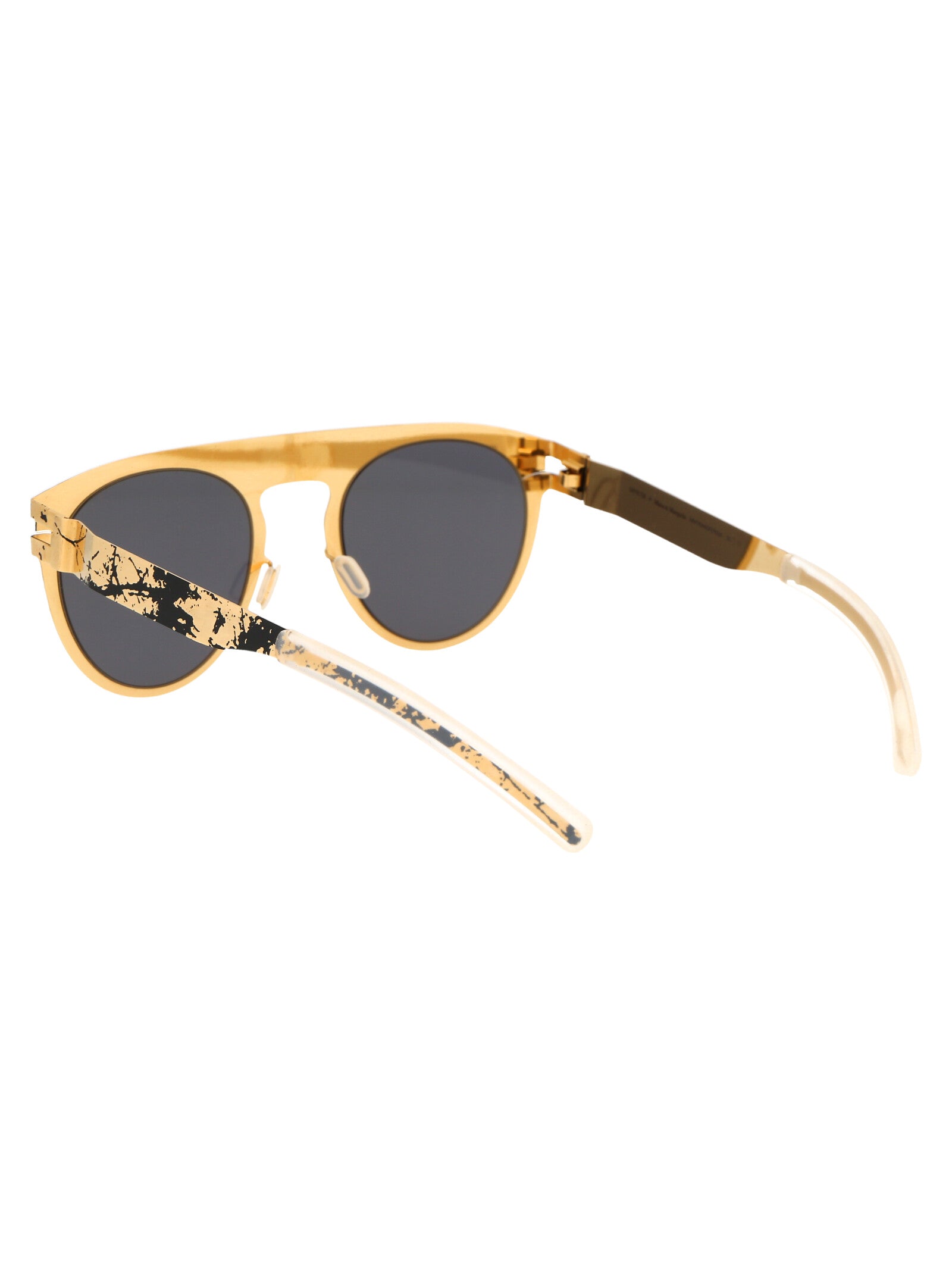 Mmtransfer004 267 Gold Black Stone Darkgrey Solid Steel Sunglasses