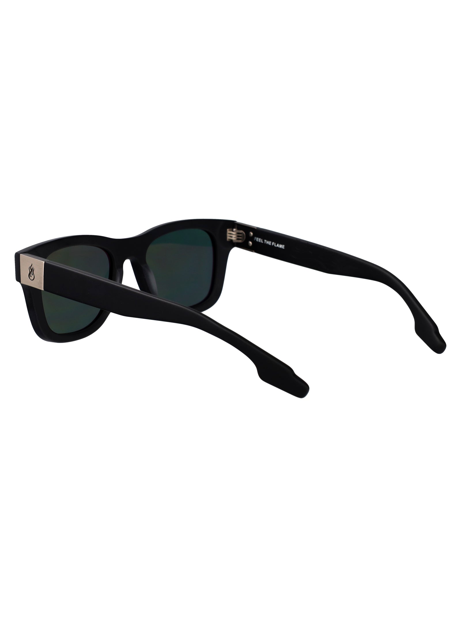 Vs0004sun 003 003-mbk/g15 Matte Black Green Acetate Sunglasses