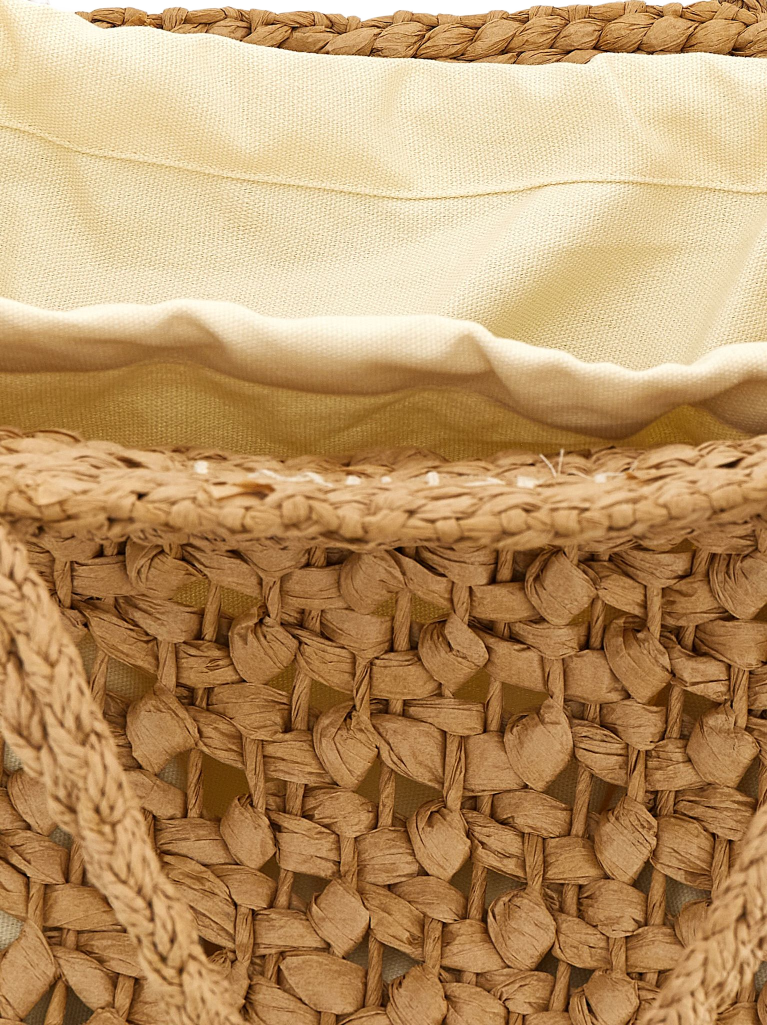 Straw shopping bag Beige More Tote