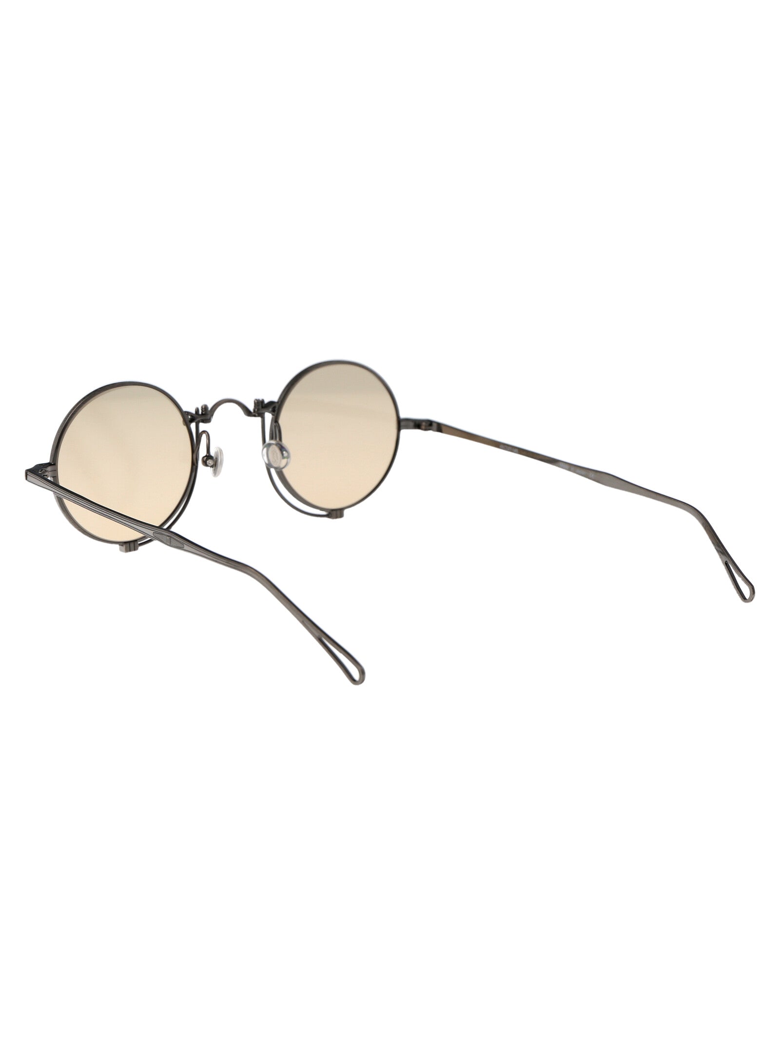10601h As Antique Silver Café Brown Metal Sunglasses