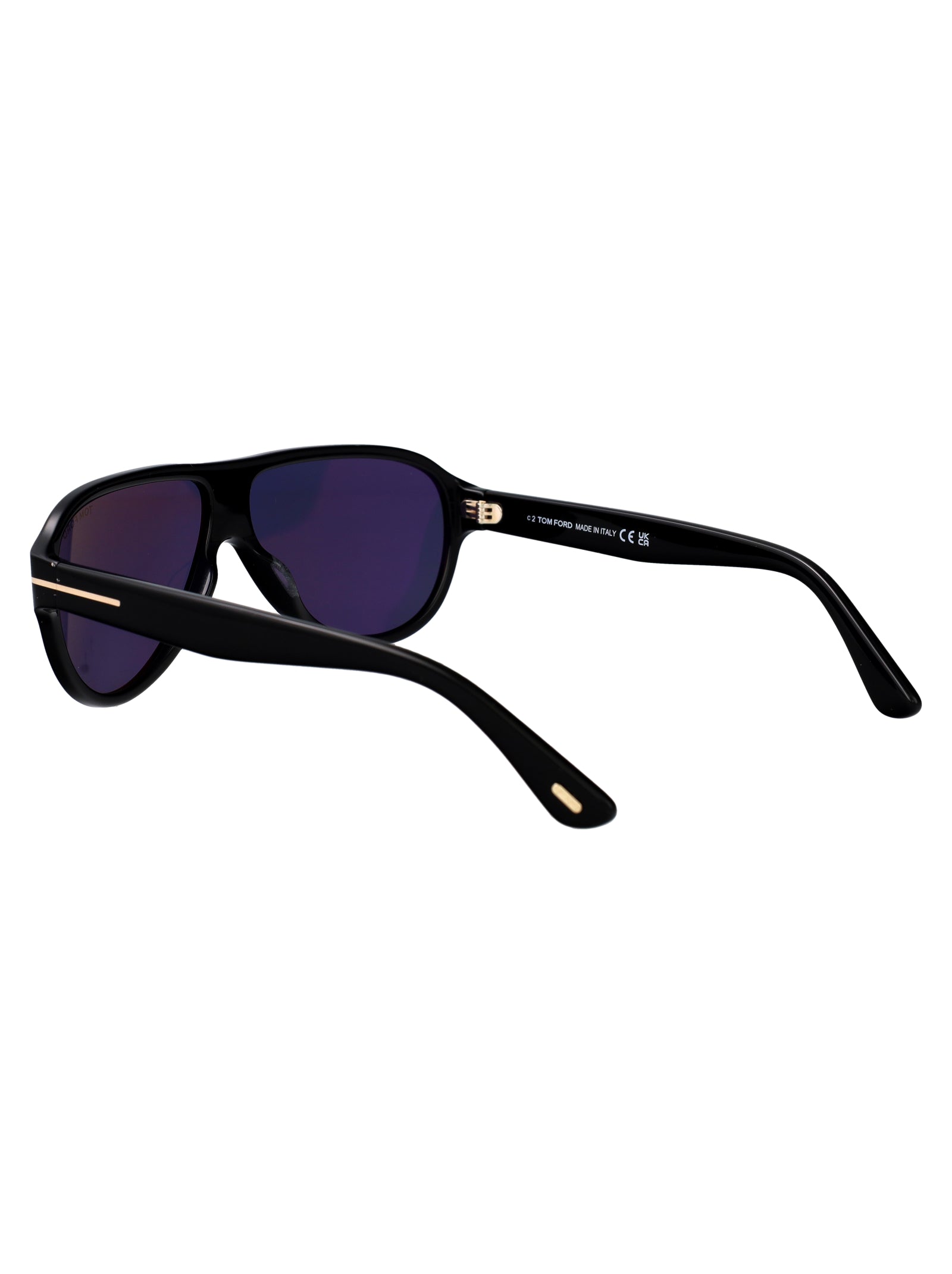 Ft1336 01v Nero Lucido / Blu Acetate Sunglasses