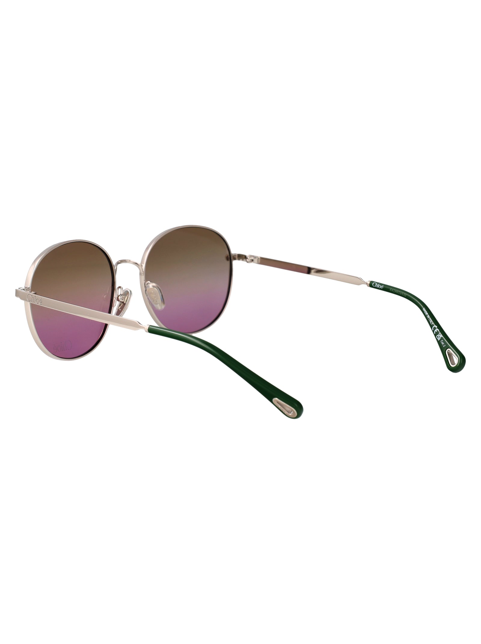 Ch0325s 002 Silver-silver-green Metal Sunglasses