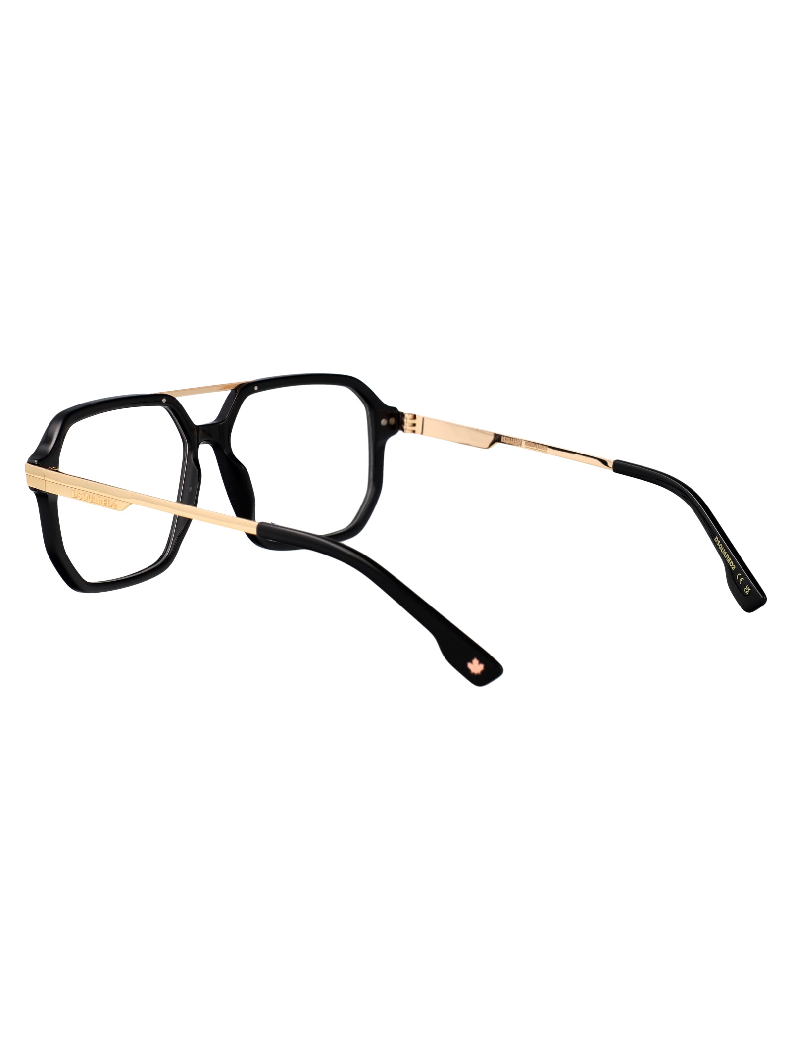 D2 0123 2m2 Black Gold Acetate Optical