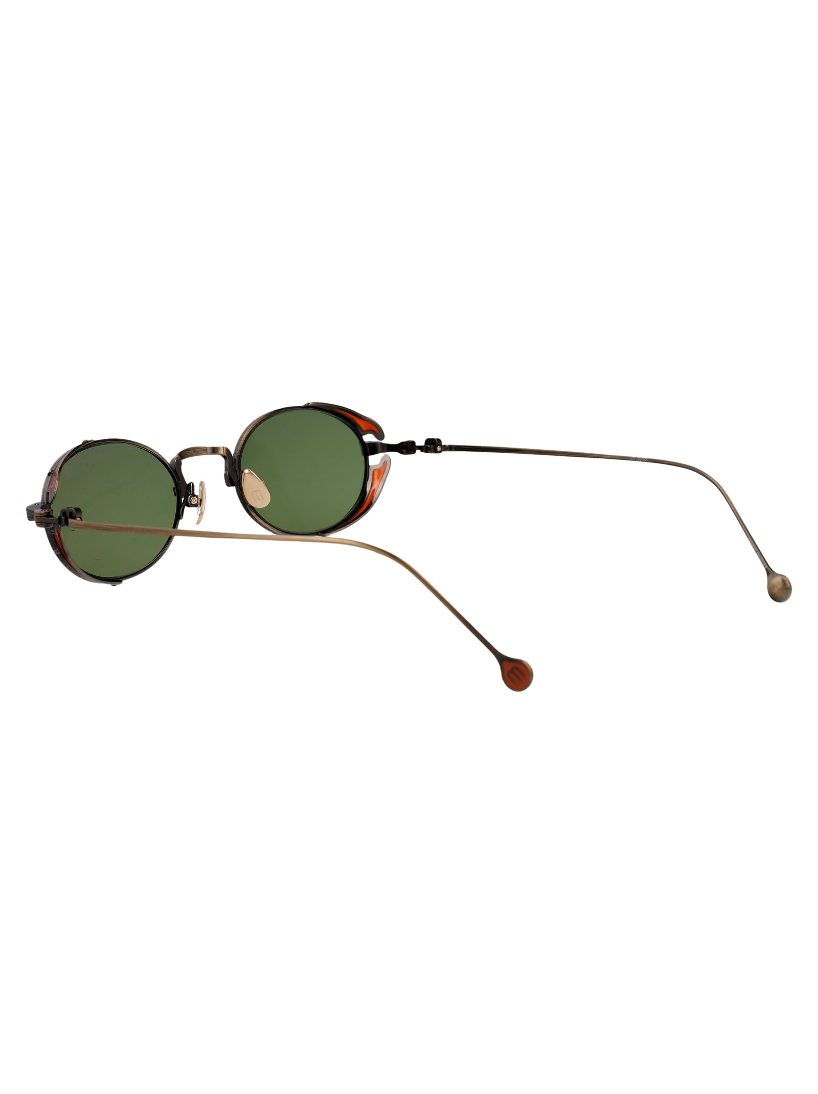 Antique Gold Sage Green Metal Sunglasses