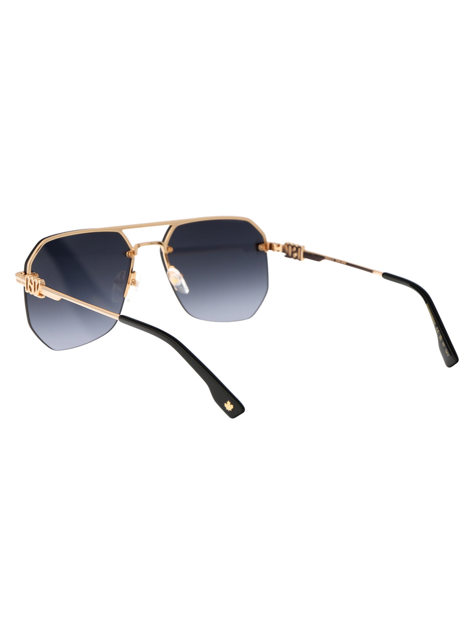 D2 0103-S Rhl Gold Black 2 Metal Sunglasses