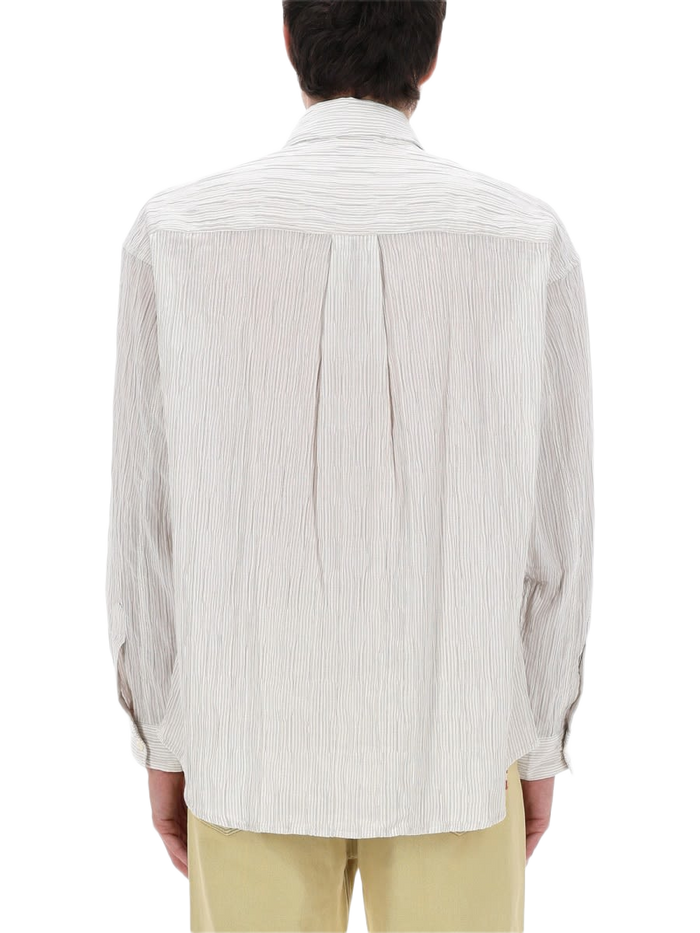 Camicia In Cotone Crinckle Beige Cotton Polyamide Elastan Shirt
